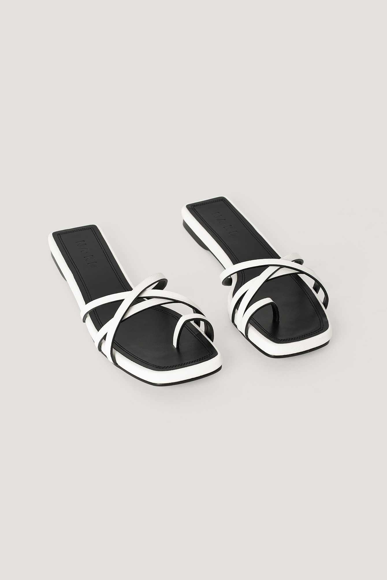 Sandalias De Tipo Chancla Blanco | na-kd.com