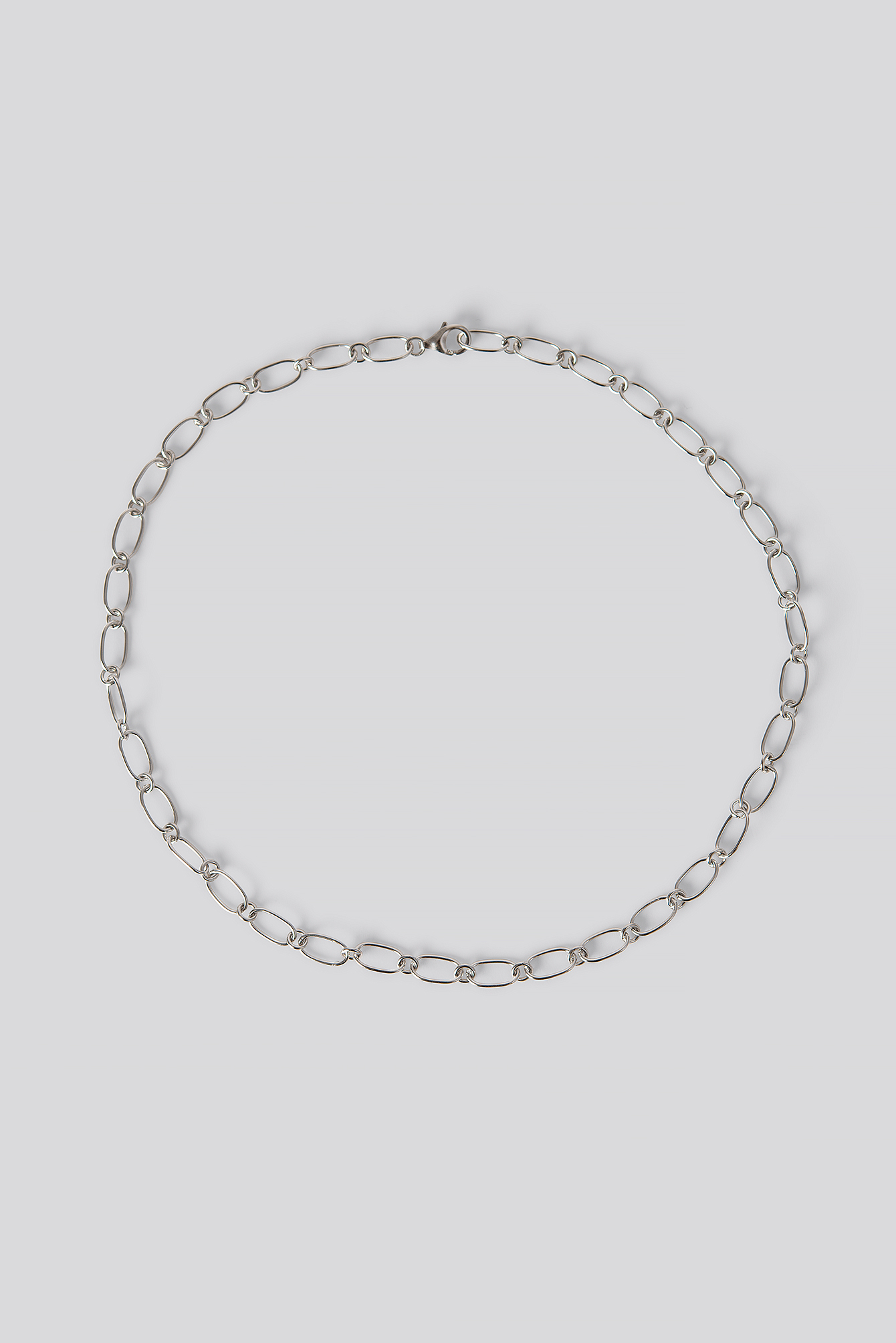 Sterling Silver Thin Chain Necklace Silver NAKD