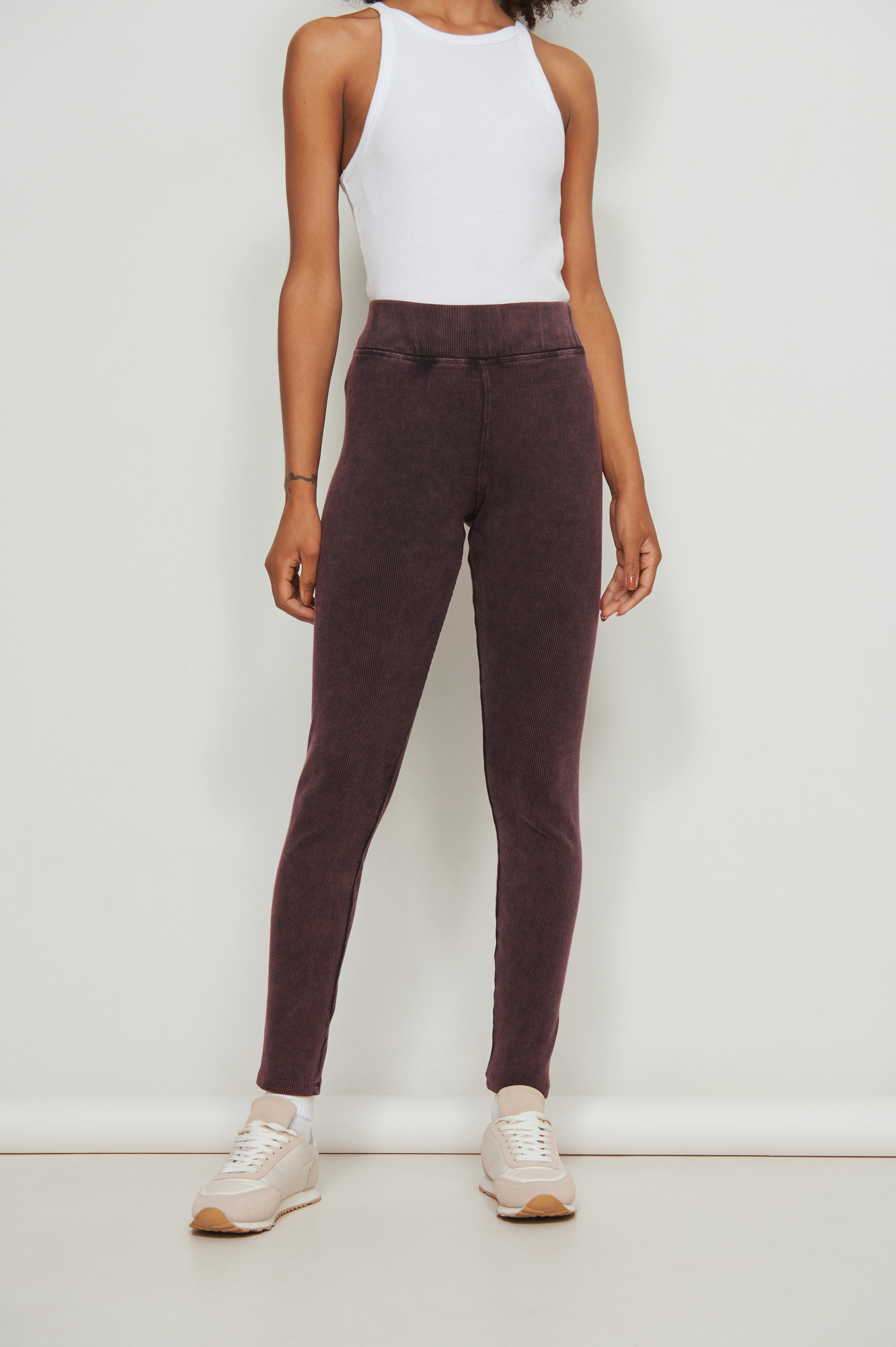 Organic Stone Washed Ribbed Leggings 