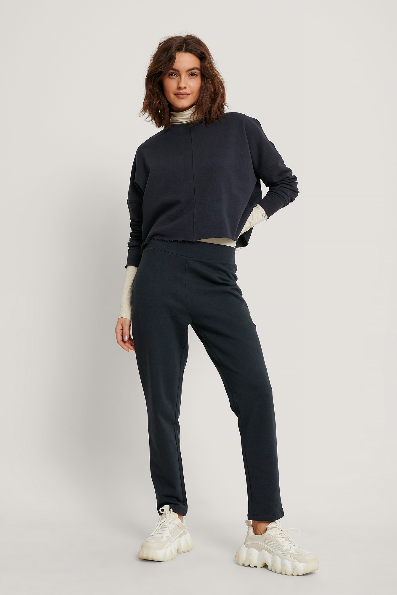 Straight Basic Sweatpants Blue | NA-KD