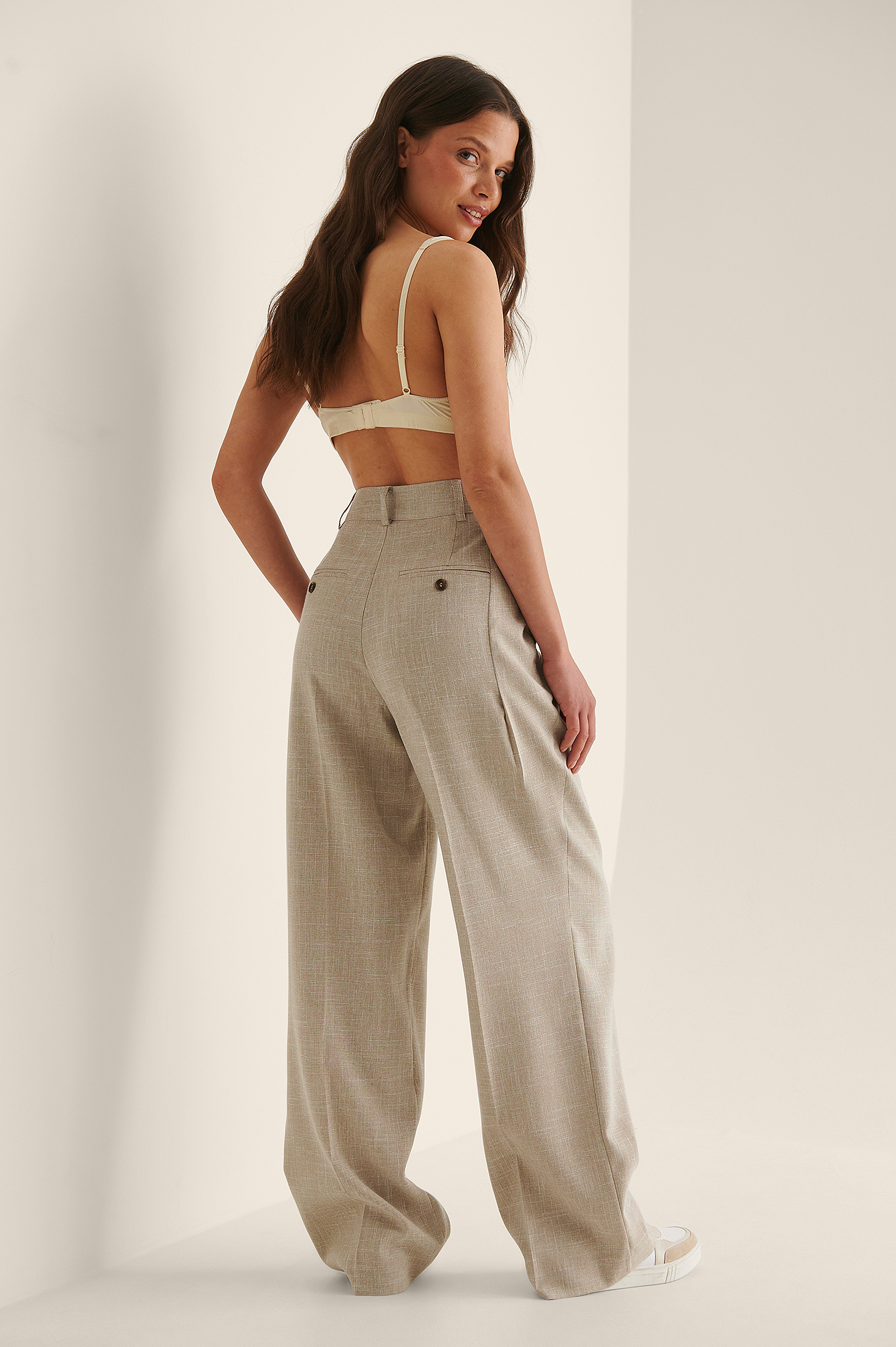 Rechte Pantalon Beige | na-kd.com