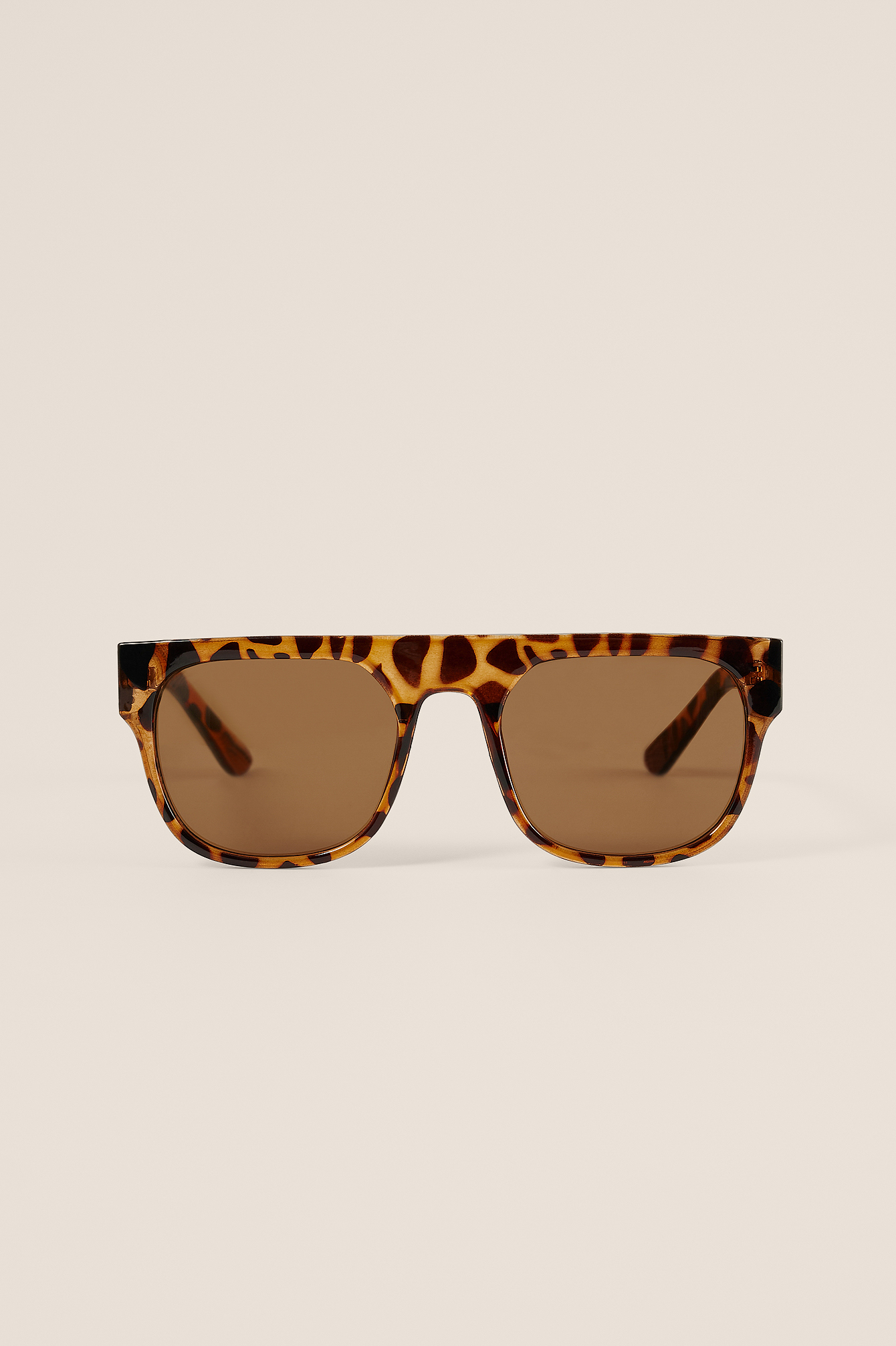 Straight Top Sunglasses Brown
