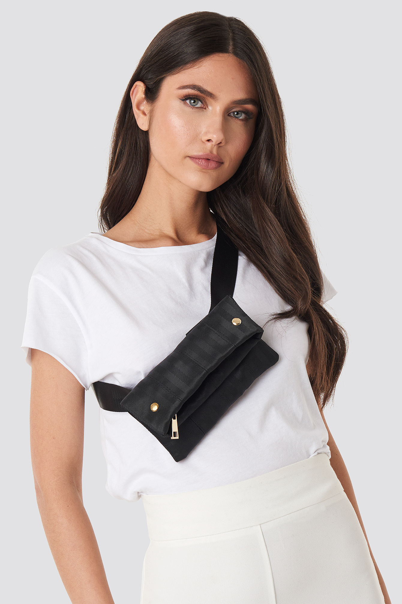 Strap Look Belt Bag Black