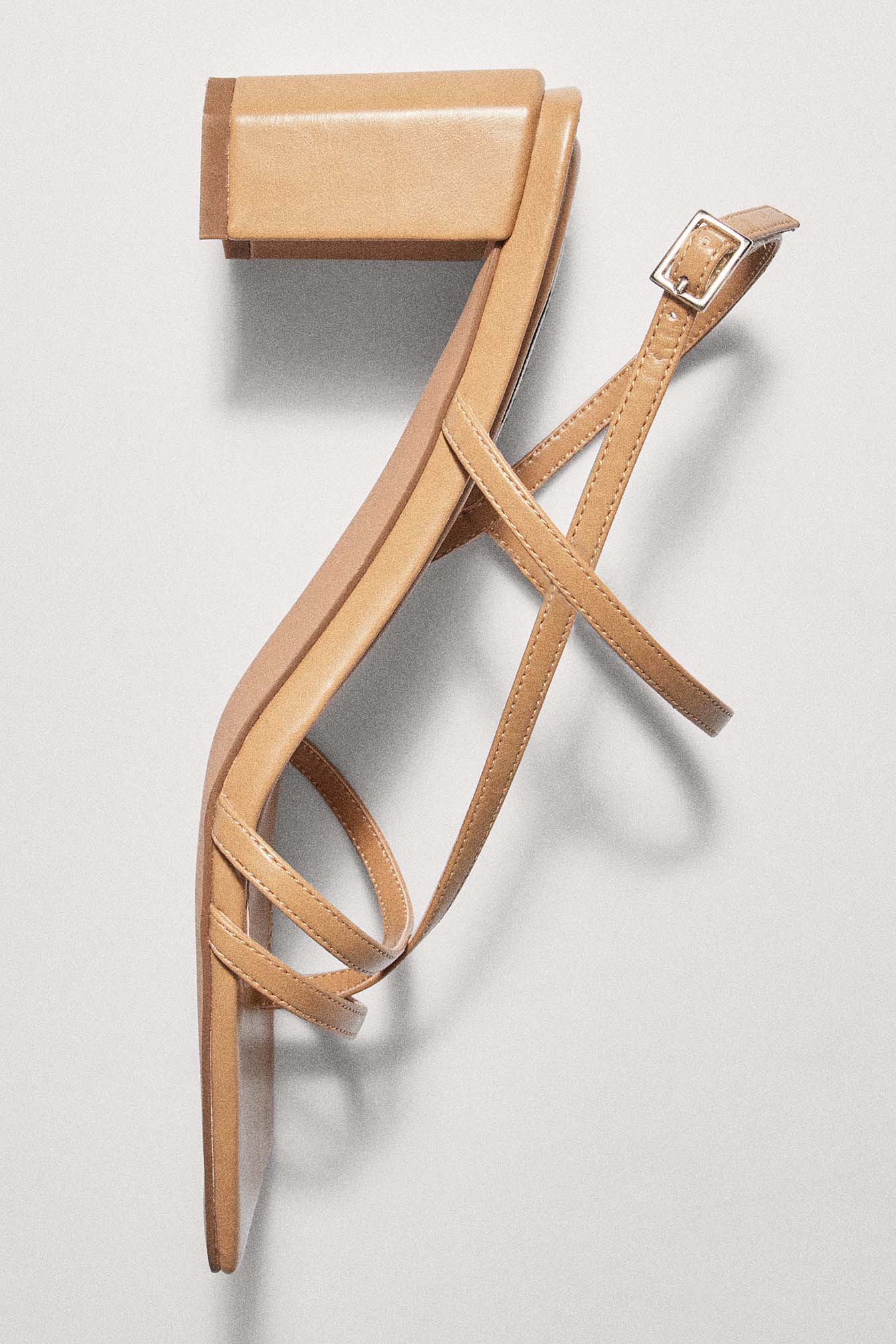 Strappy Block Heels Beige | NA-KD