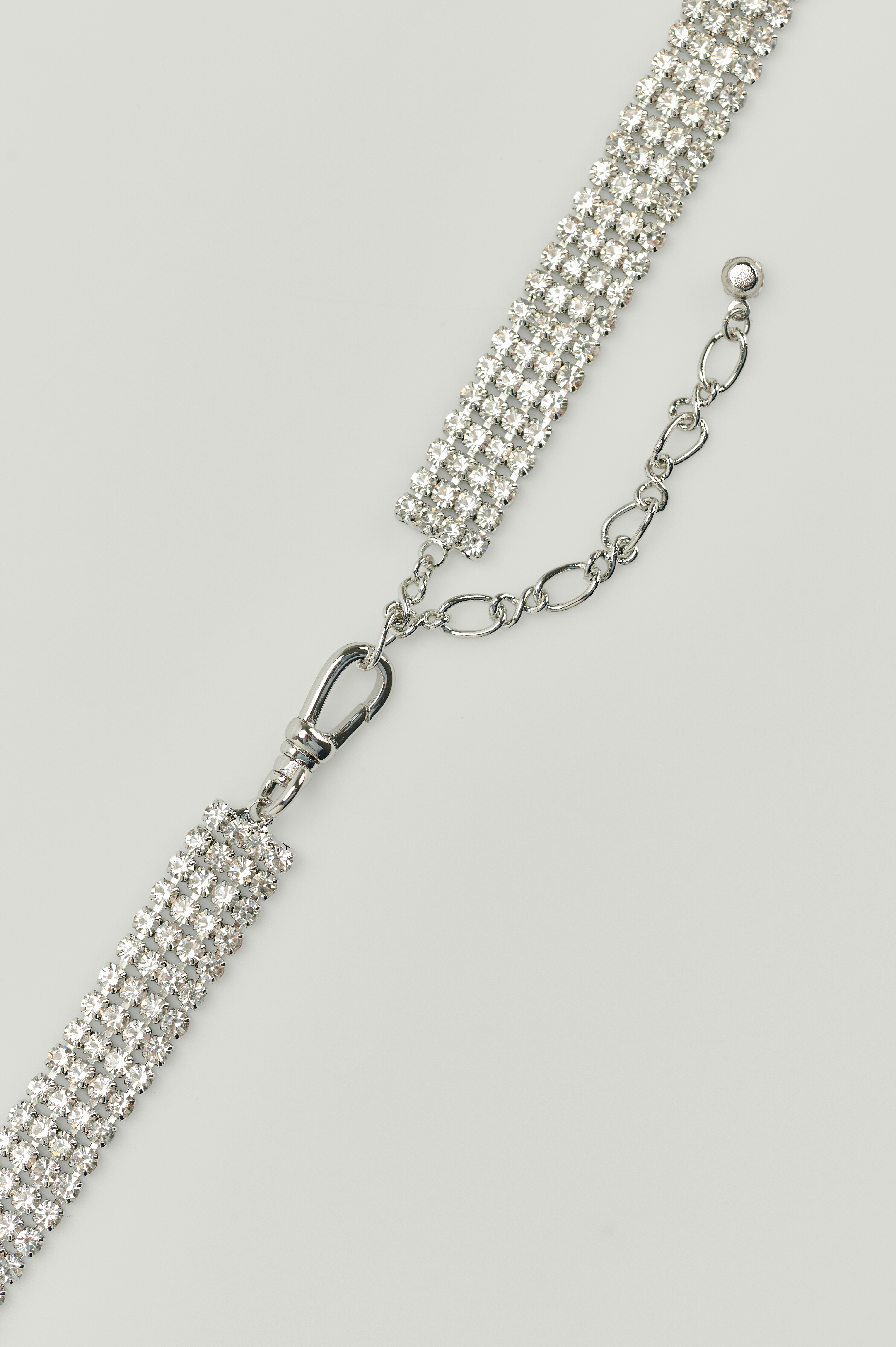 Strass Multilayer Belly Chain Silver 