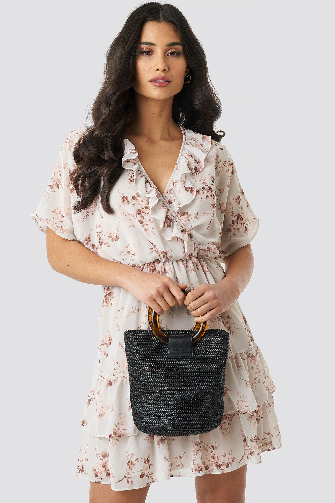 Strawy Bucket Bag Black
