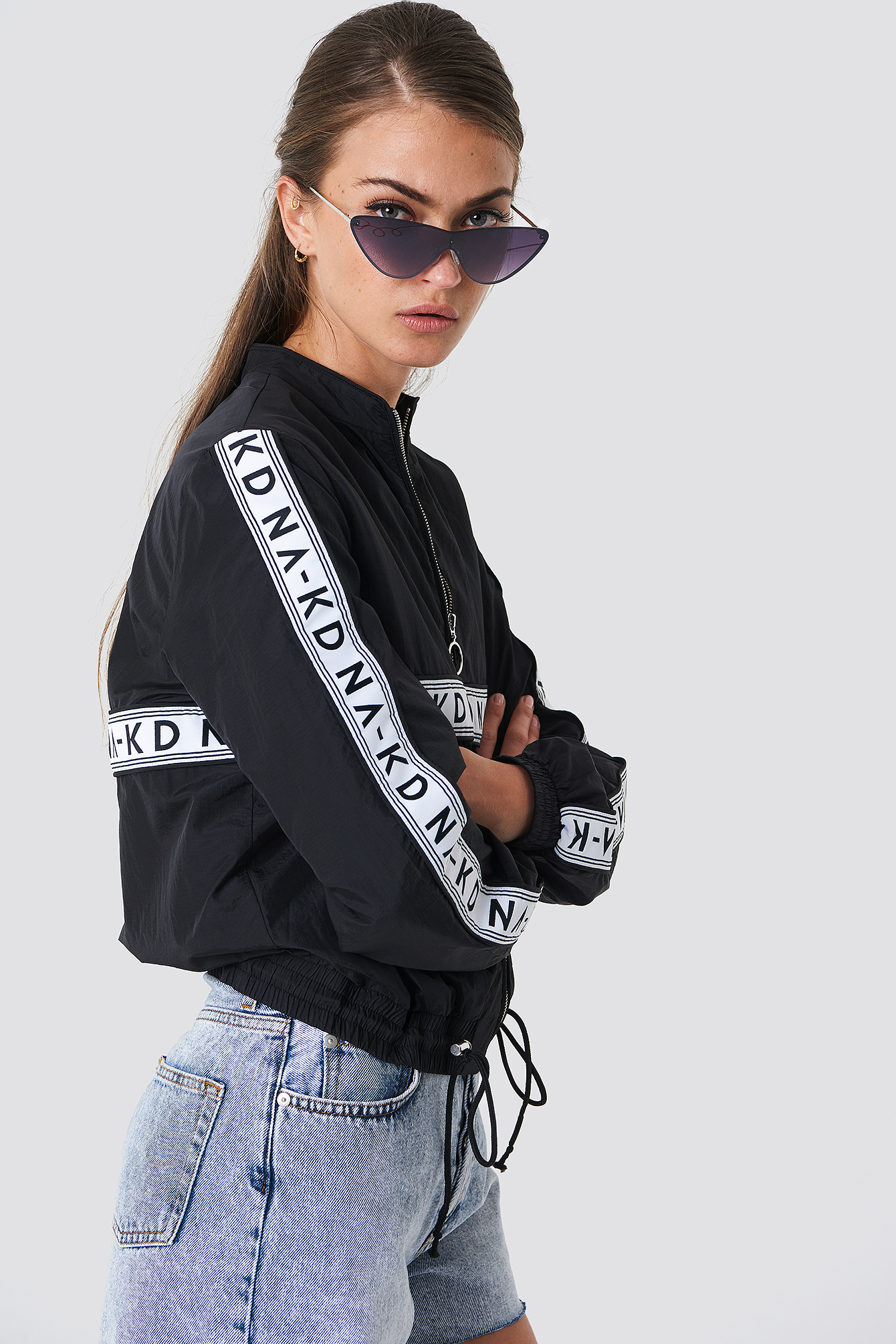 Striped Logo Tracksuit Jacket Black