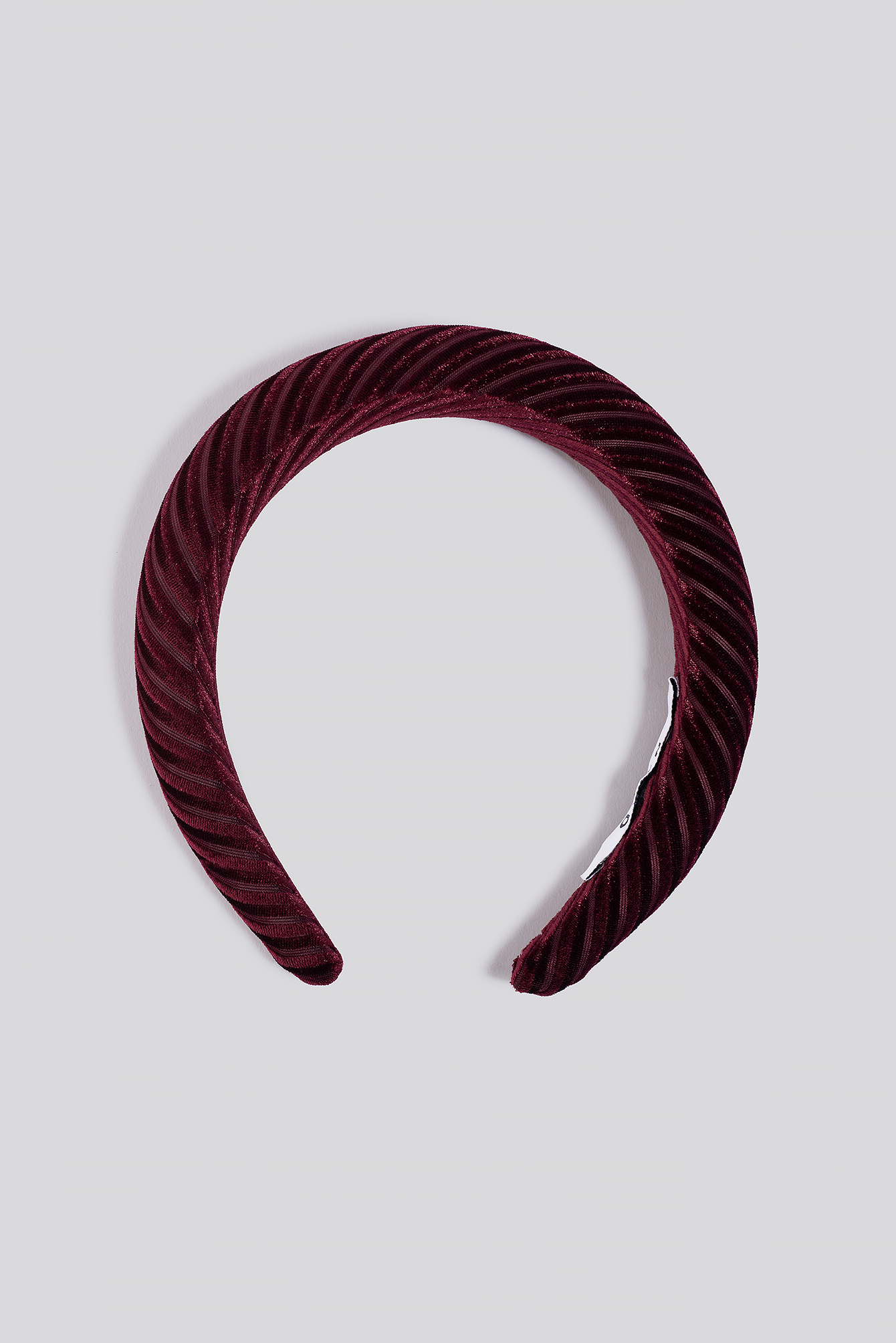 Striped Velvet Hairbands Burgundy