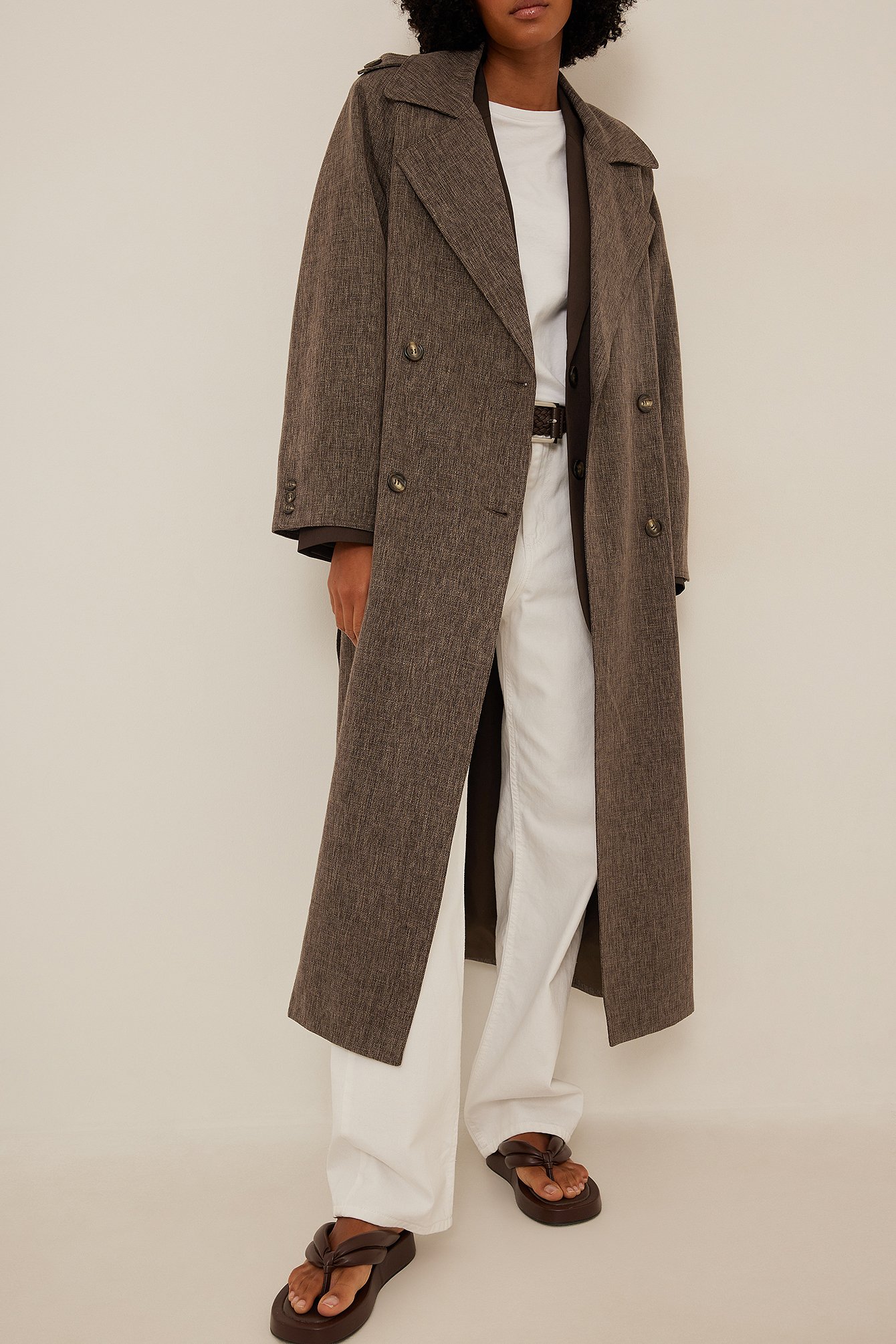 Brown Structured Trenchcoat