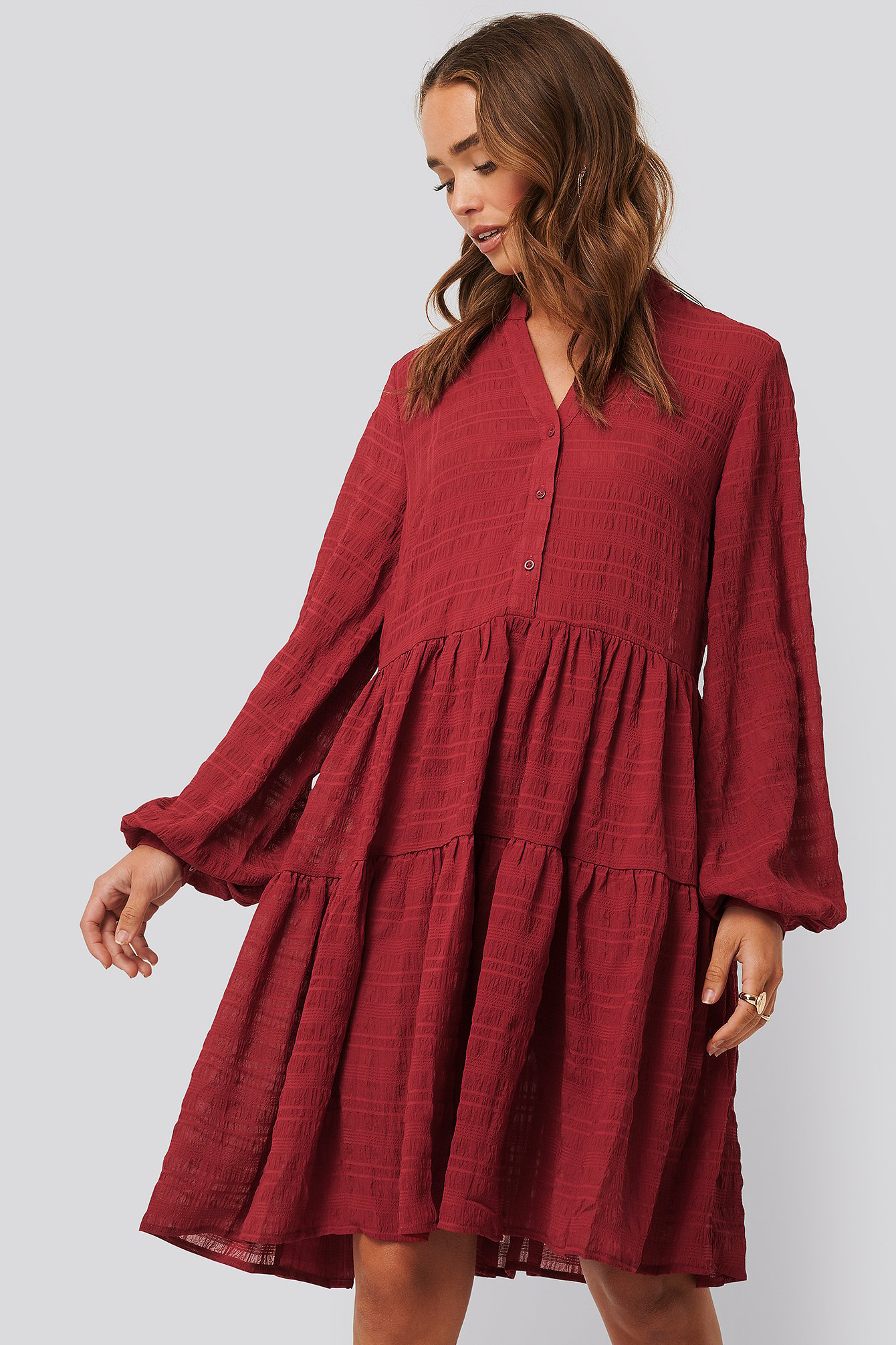Structure A-Line Dress Red | NA-KD