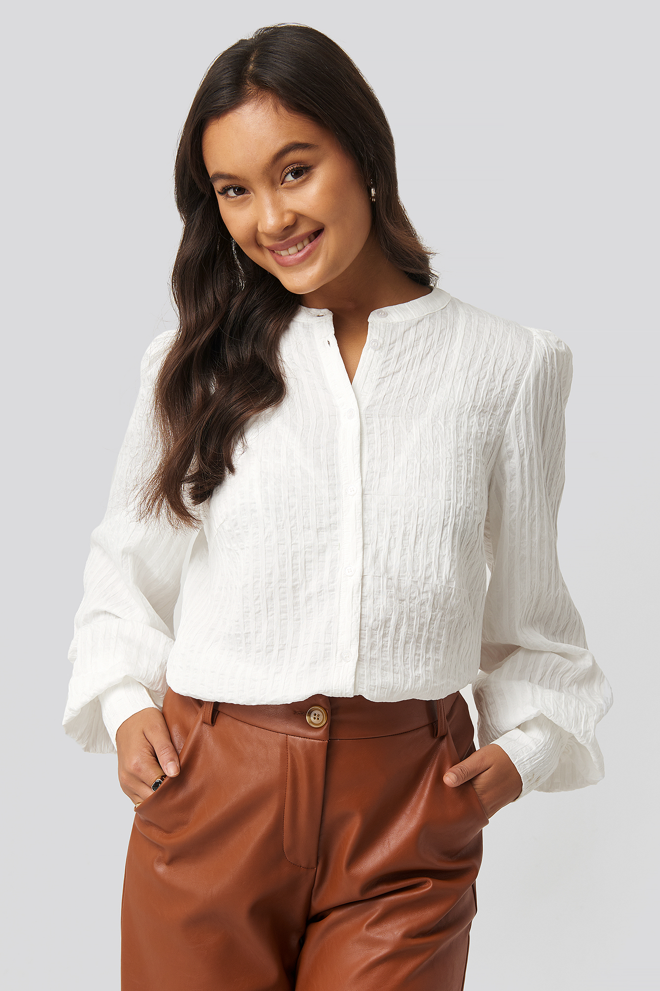 Structure Crew Neck Shirt White