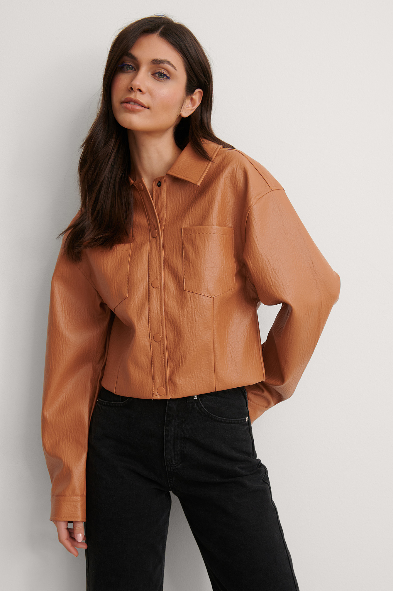 Structure PU Short Jacket Orange | na 