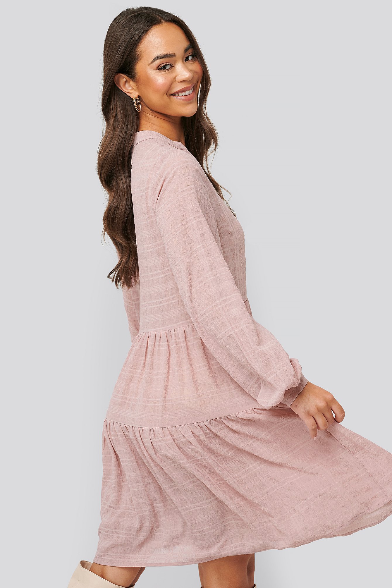 Structure A-Line Dress Pink | na-kd.com