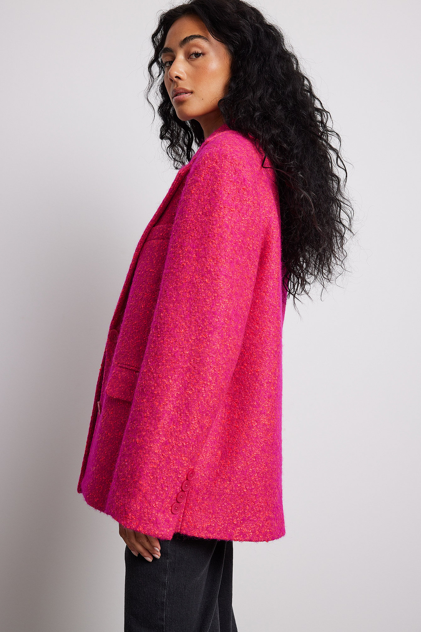 Structured Blazer Coat Pink | na-kd.com