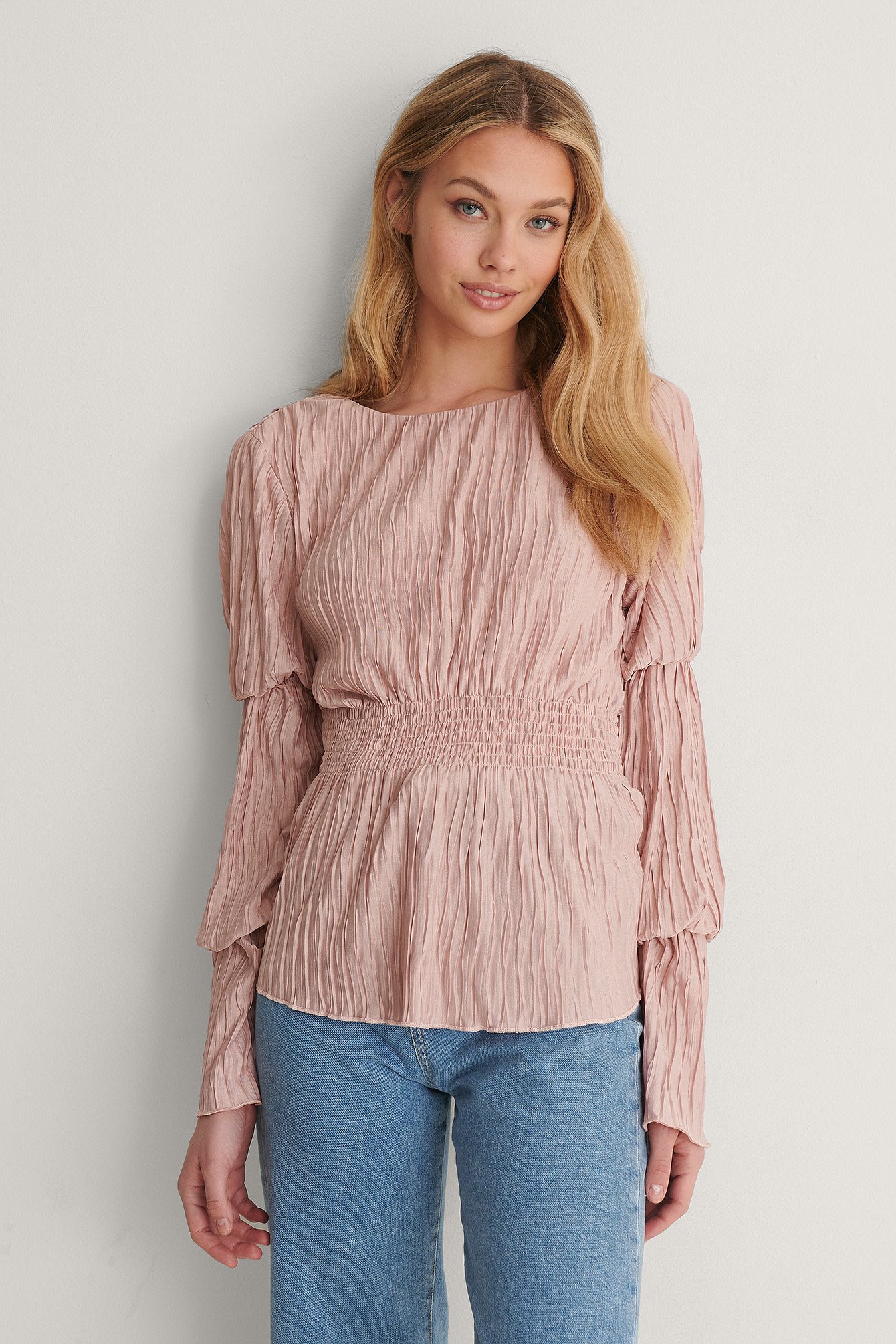 Purple Structured Smock Detail Top