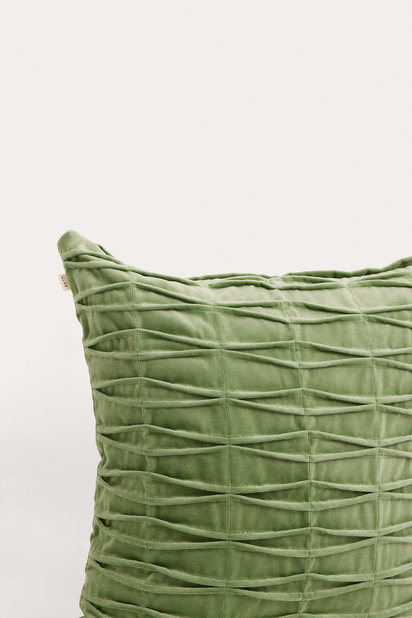 Green Structured Velvet Cushion Cover
