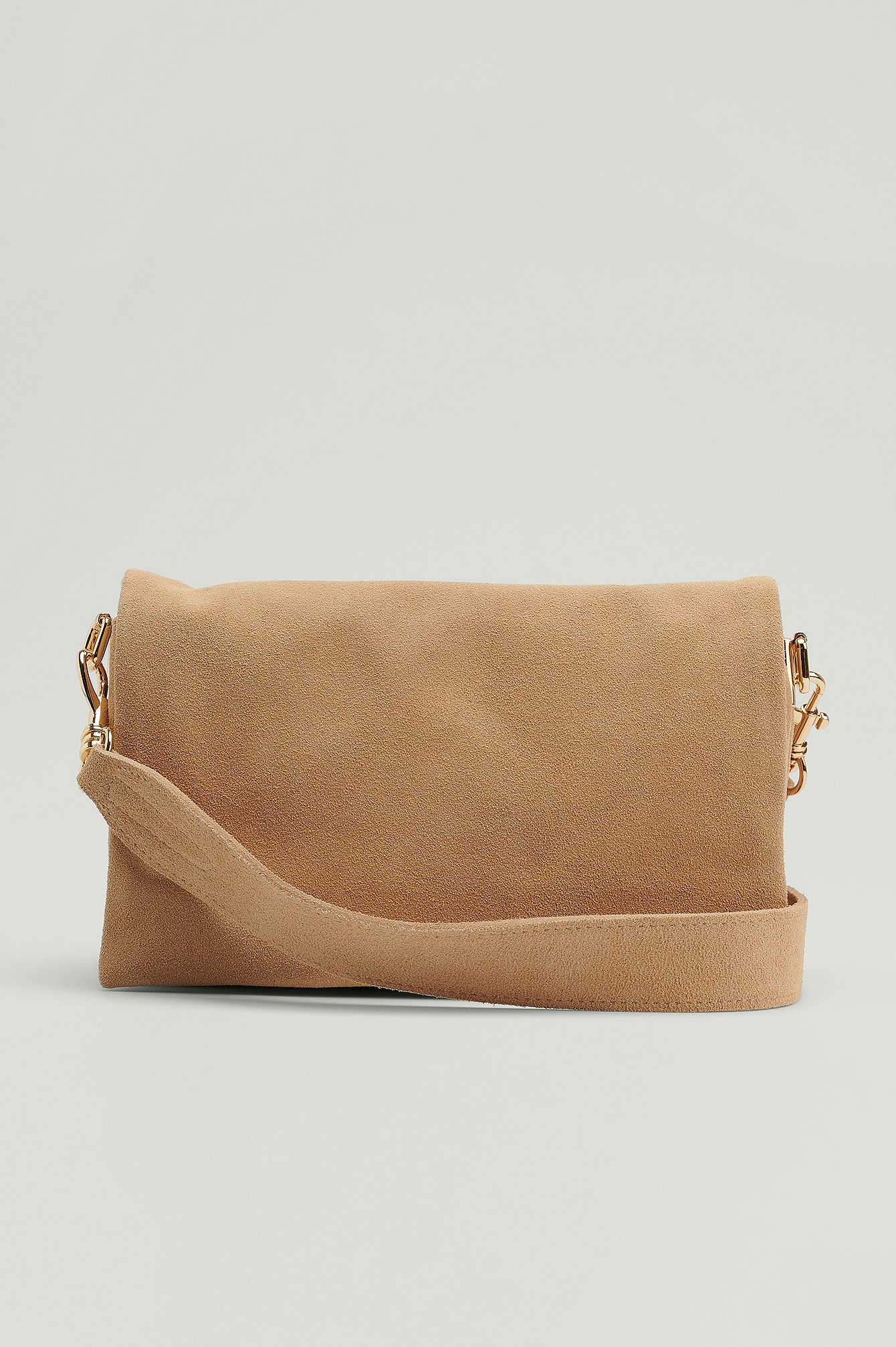 NA-KD Accessories Suede Compartment Bag - Beige