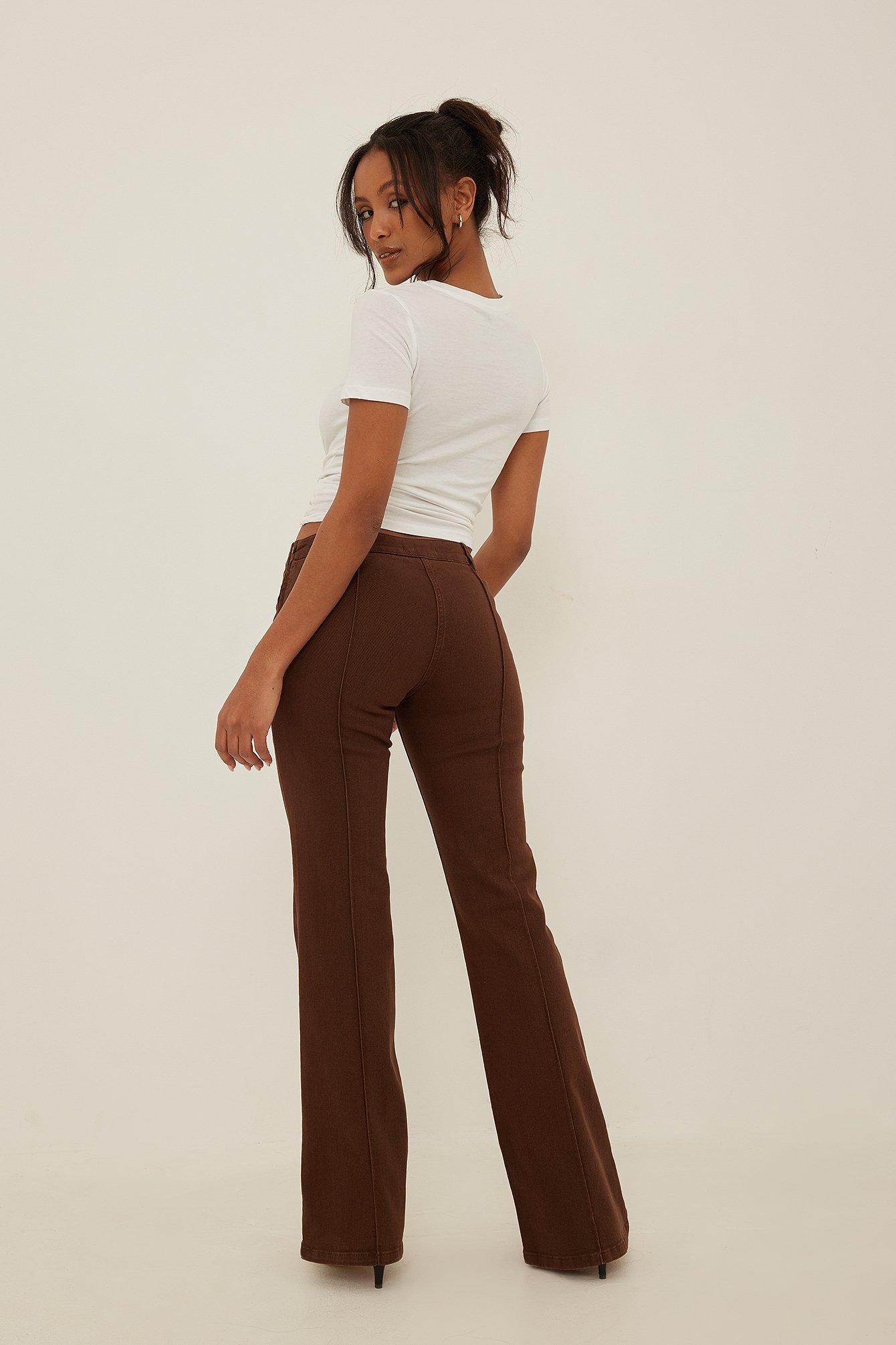 Brown Slim jeans met lage taille
