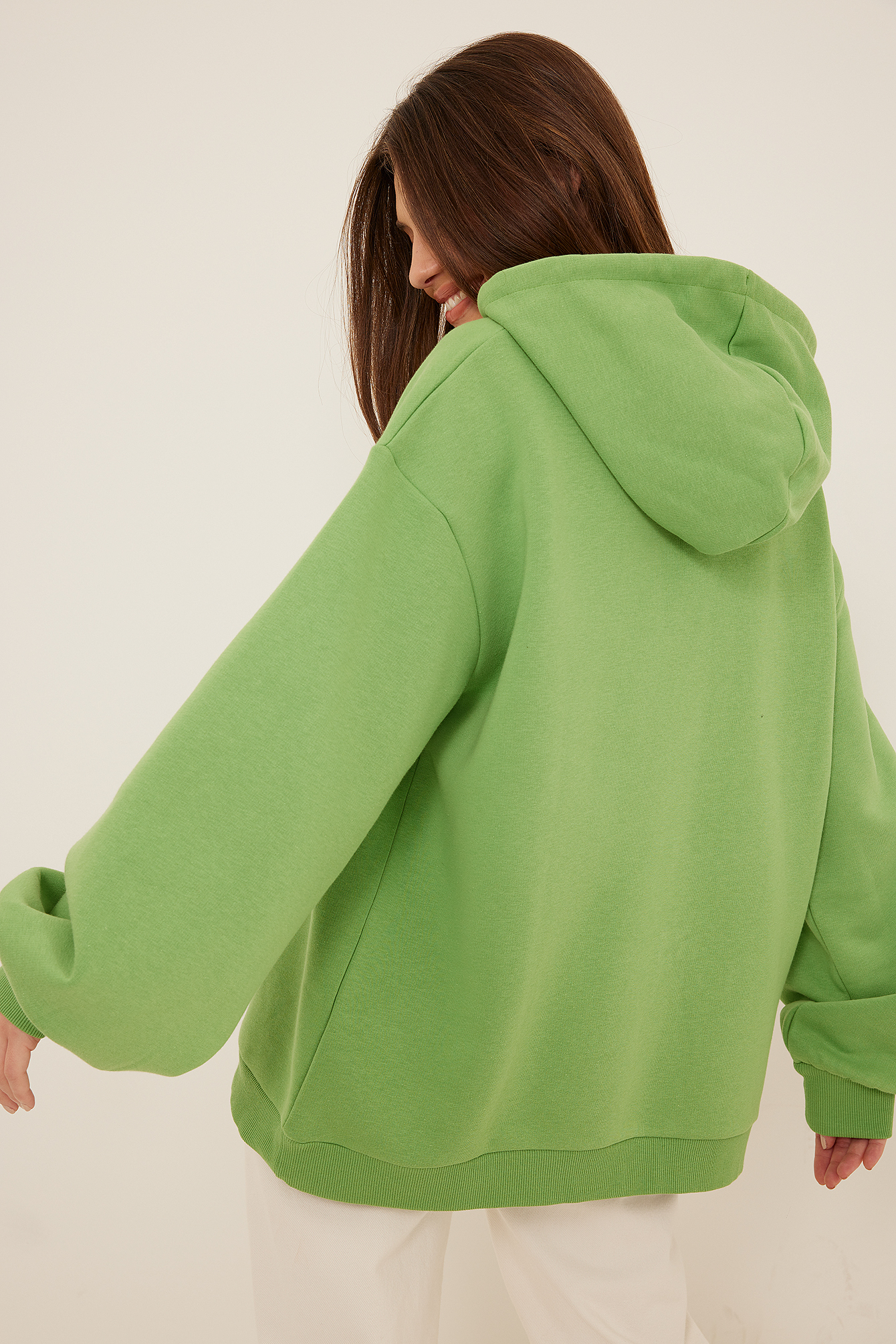 Super Oversized Hoodie Green | NA-KD