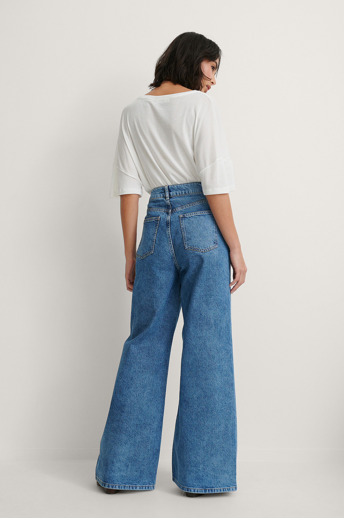Recycled Super Wide Leg Jeans Blue | na 