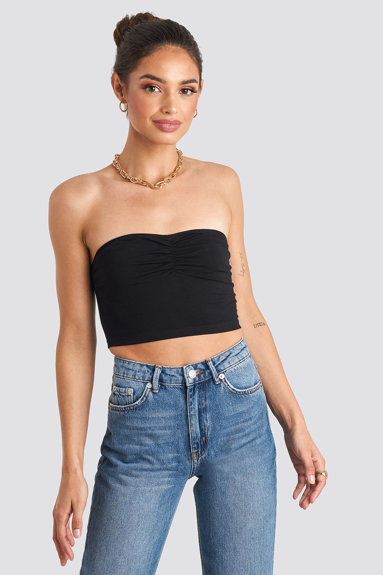 Sweetheart Bandeau Top Black