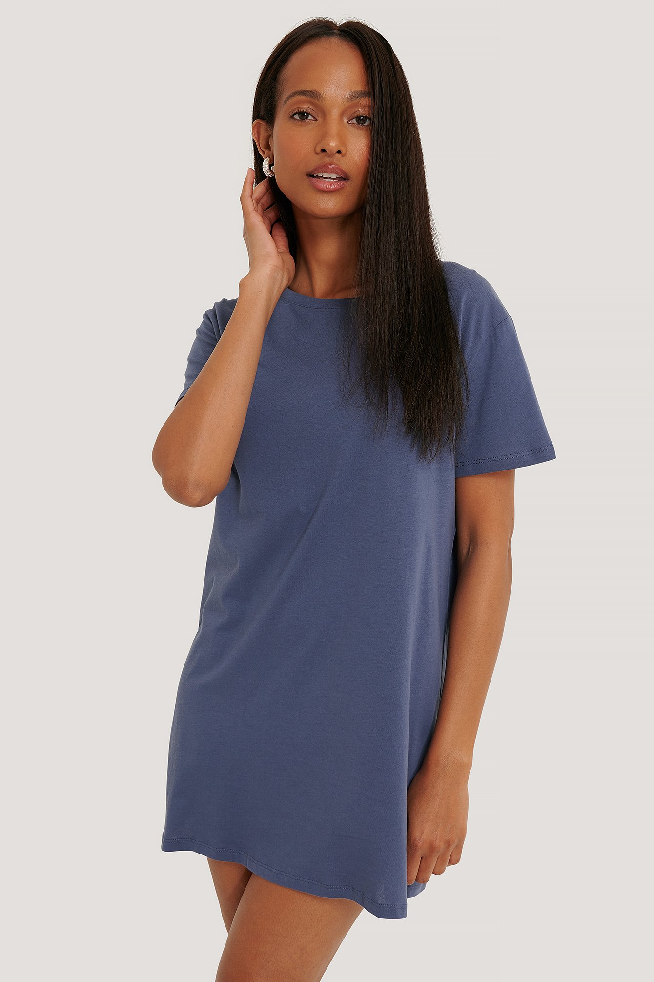 Dusty Midnight Blue T-Shirt-Kleid
