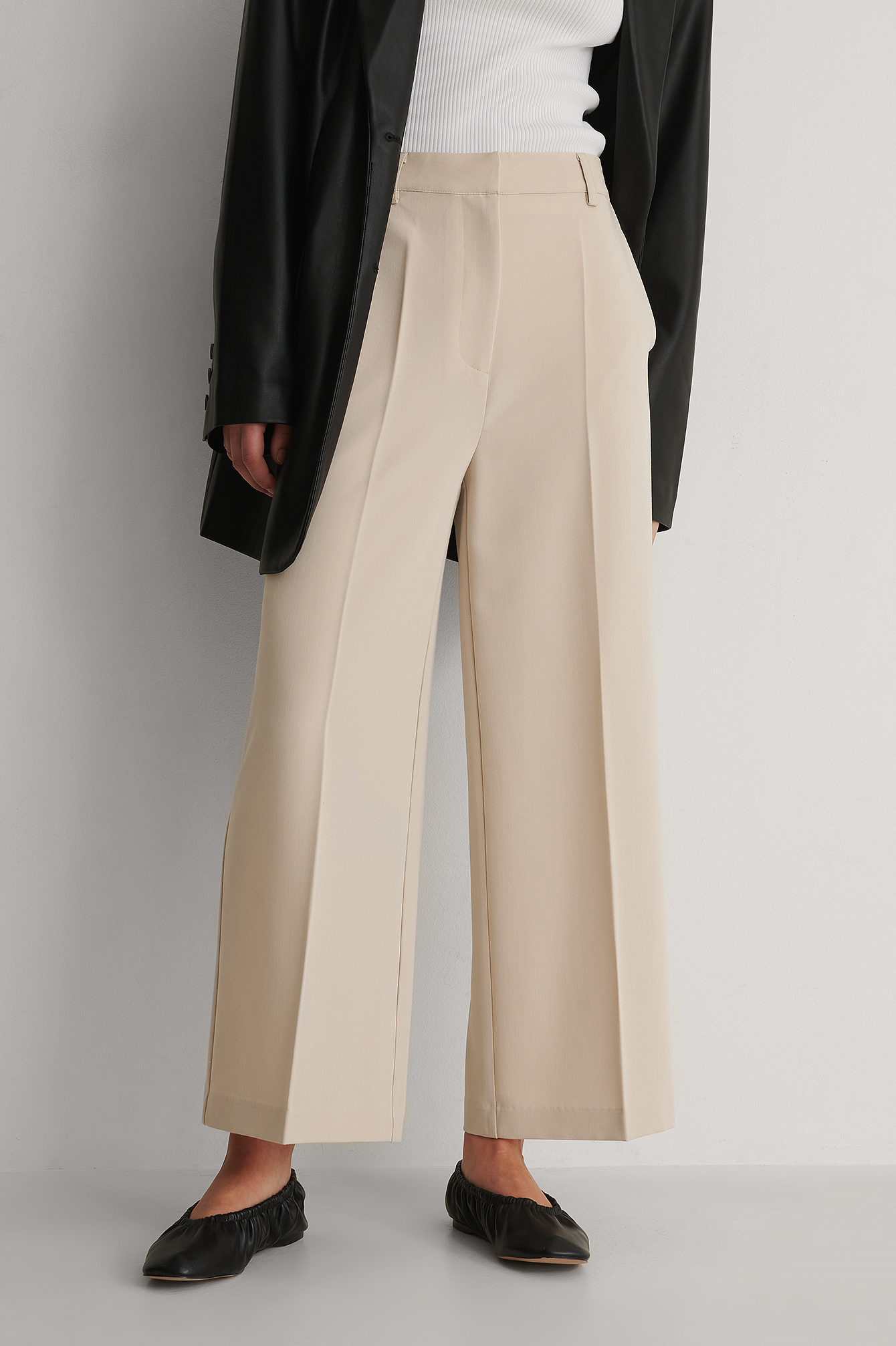 Sosandar Straight Culottes Trousers, Red at John Lewis & Partners