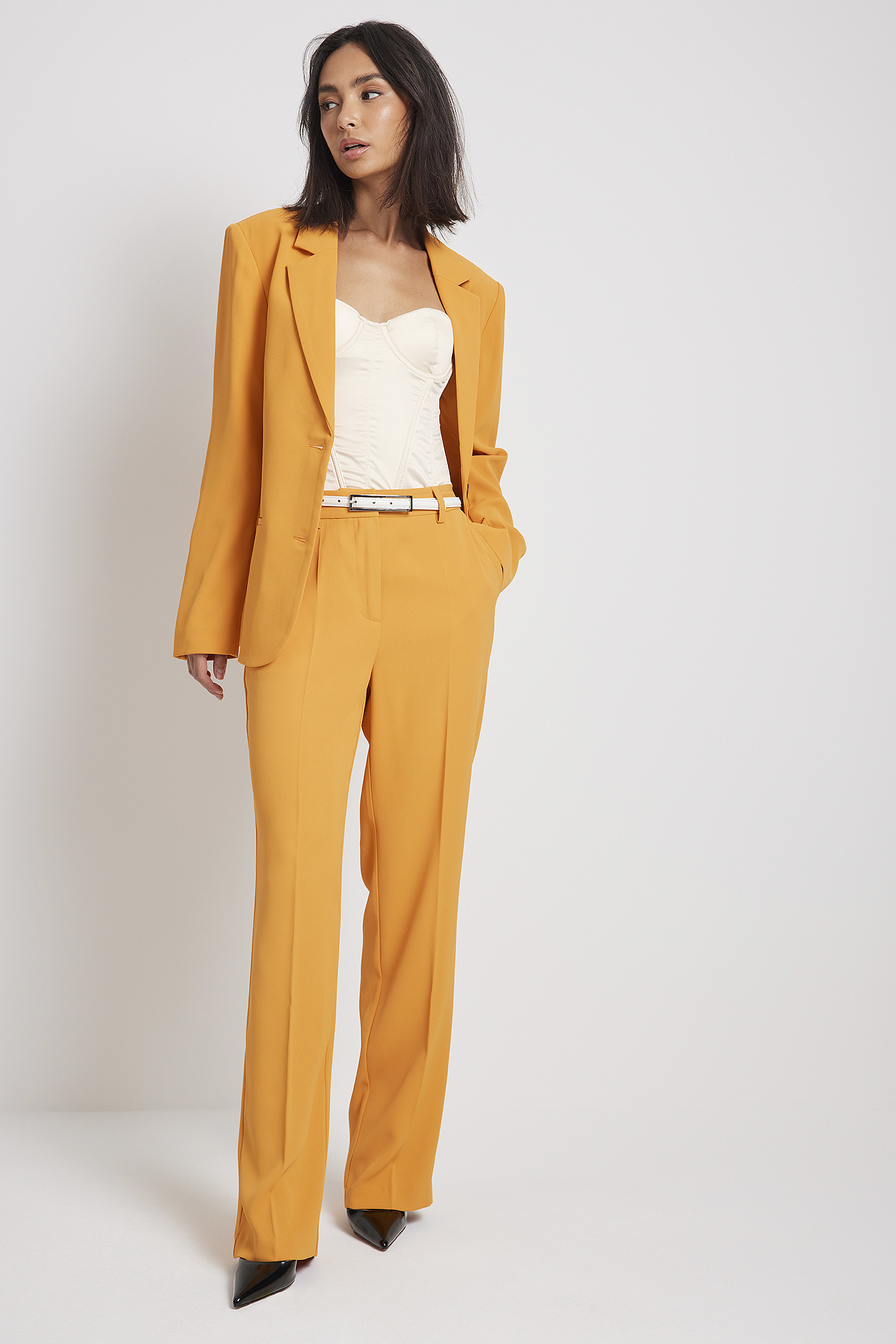 Tailored Regular Blazer Orange | na-kd.com