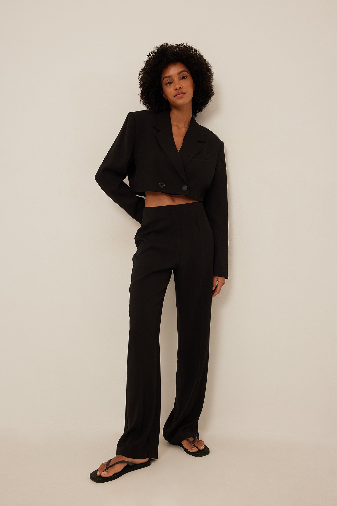 Black Recycled Tailored Suit Pants