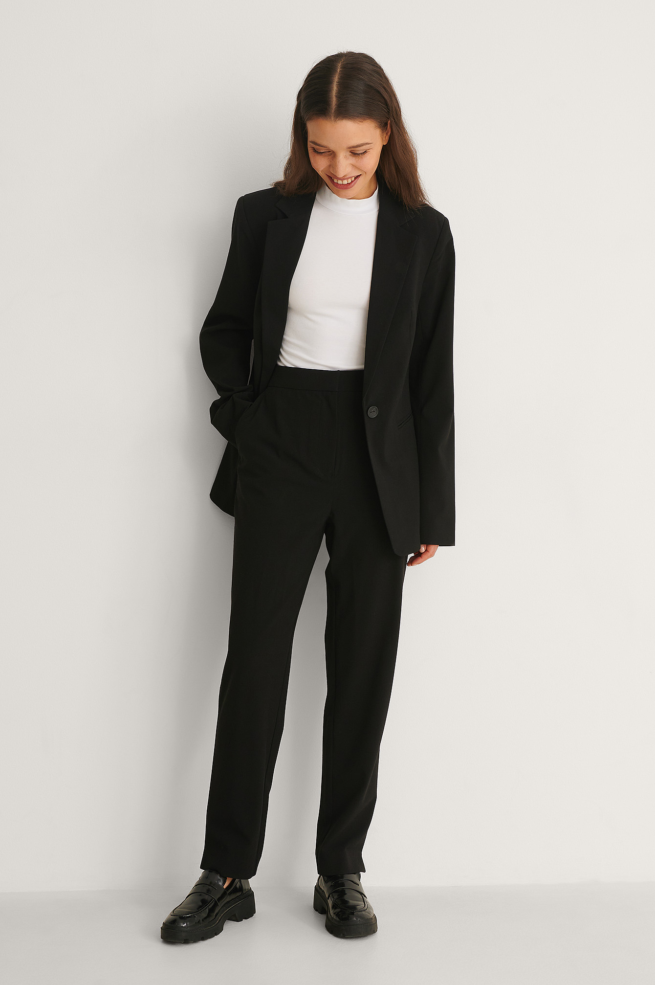 Tapered Suit Pants Black