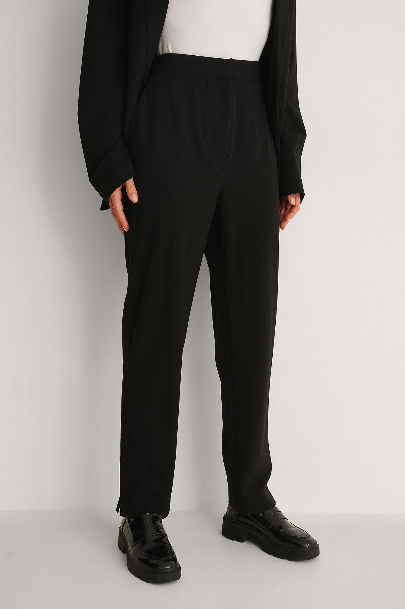 Tapered Suit Pants Black | na-kd.com