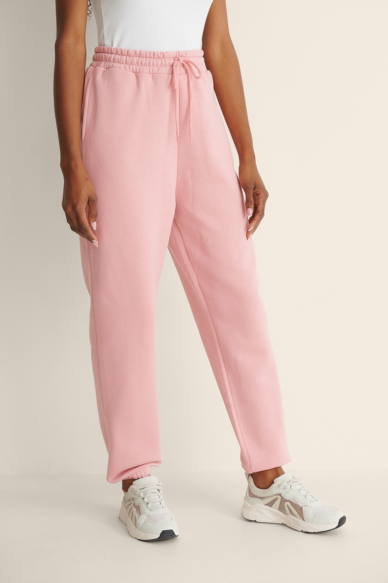 Tapered Sweatpants Pink | na-kd.com