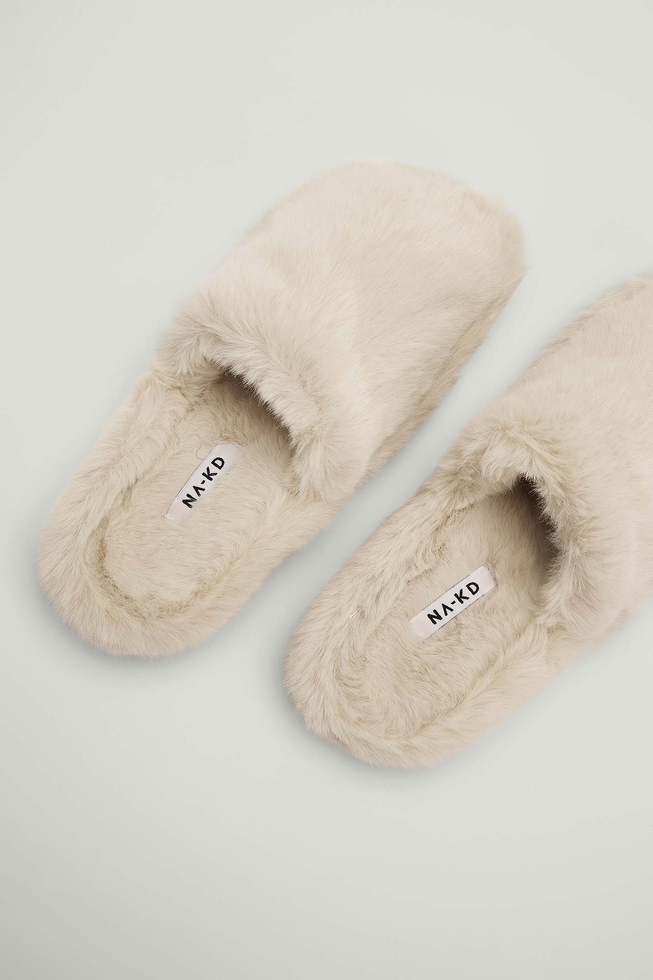 Soft Sand Teddy Slippers