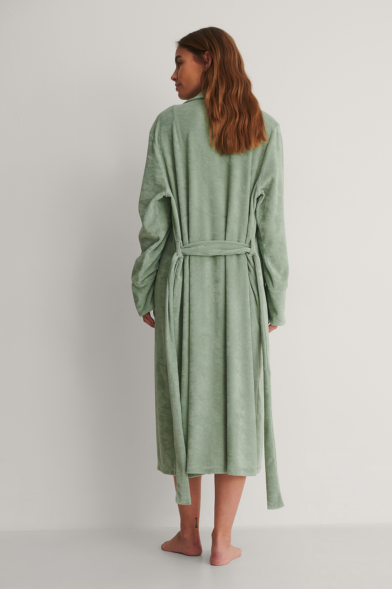 Organic Terry Cloth Robe Green