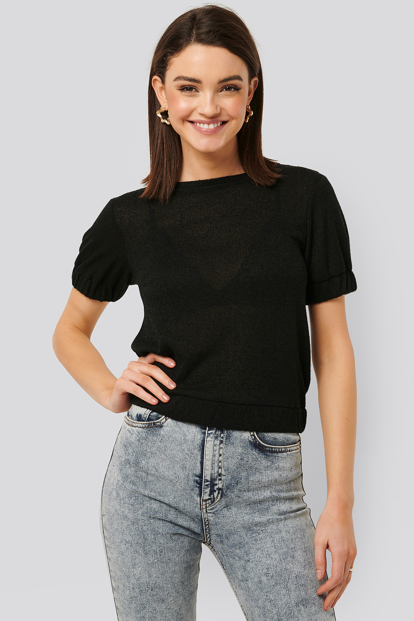 Terry Elastic Top Black NAKD