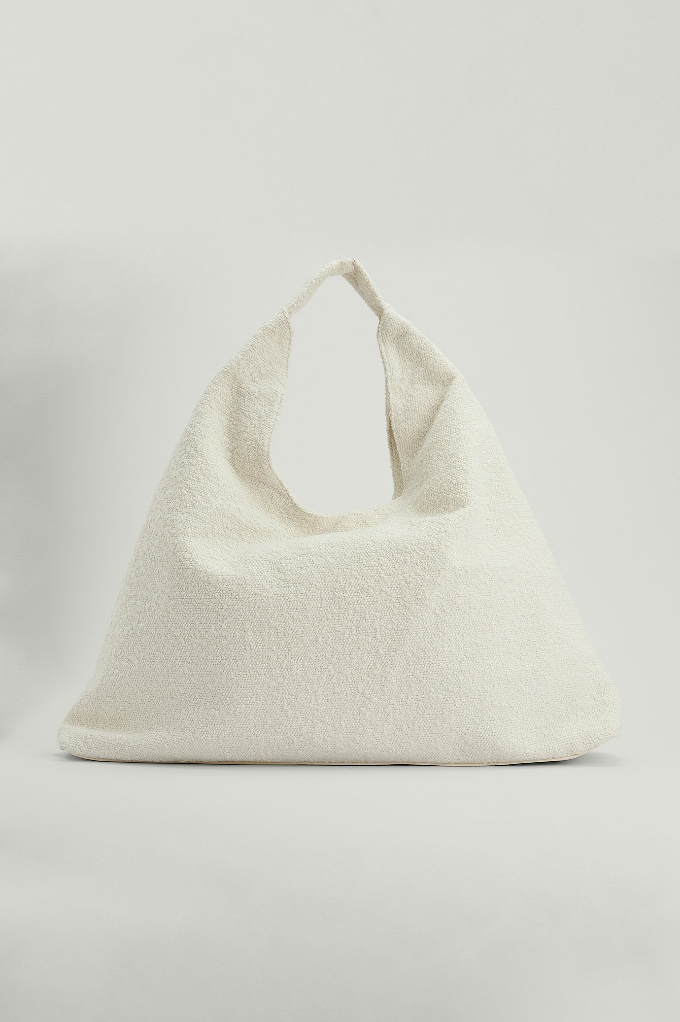 Offwhite Textured Hobo Bag