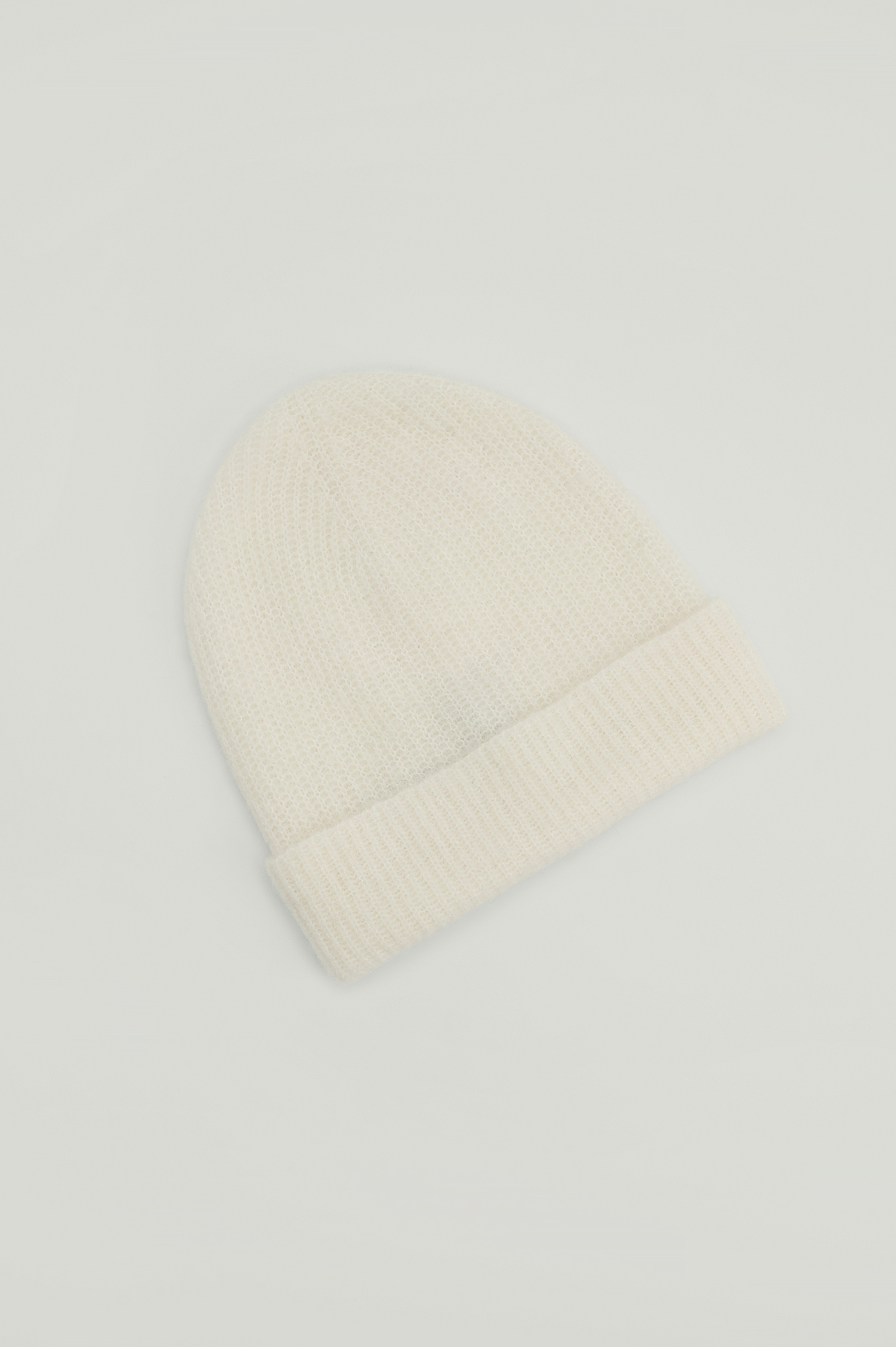 Thin Alpaca Blend Beanie Offwhite | na 