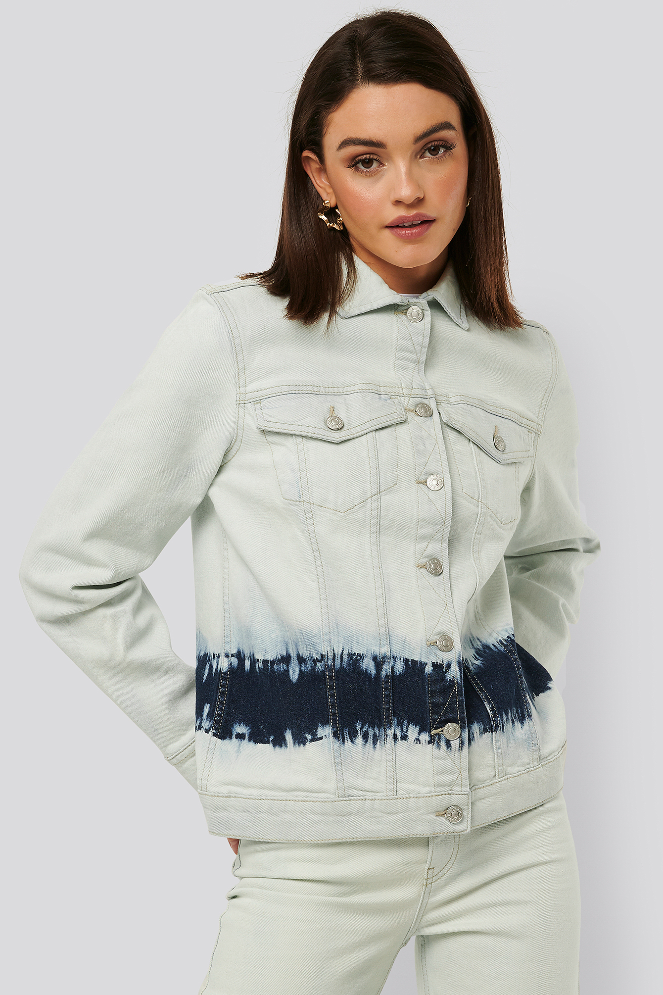 Tie Dye Denim Jacket Blue