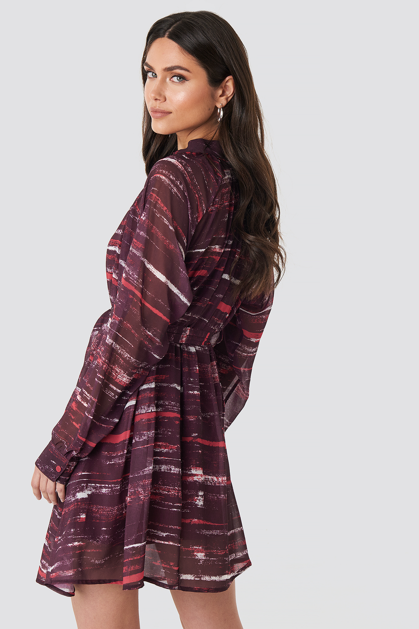 Tie Dye Print Mini Dress Red | na-kd.com
