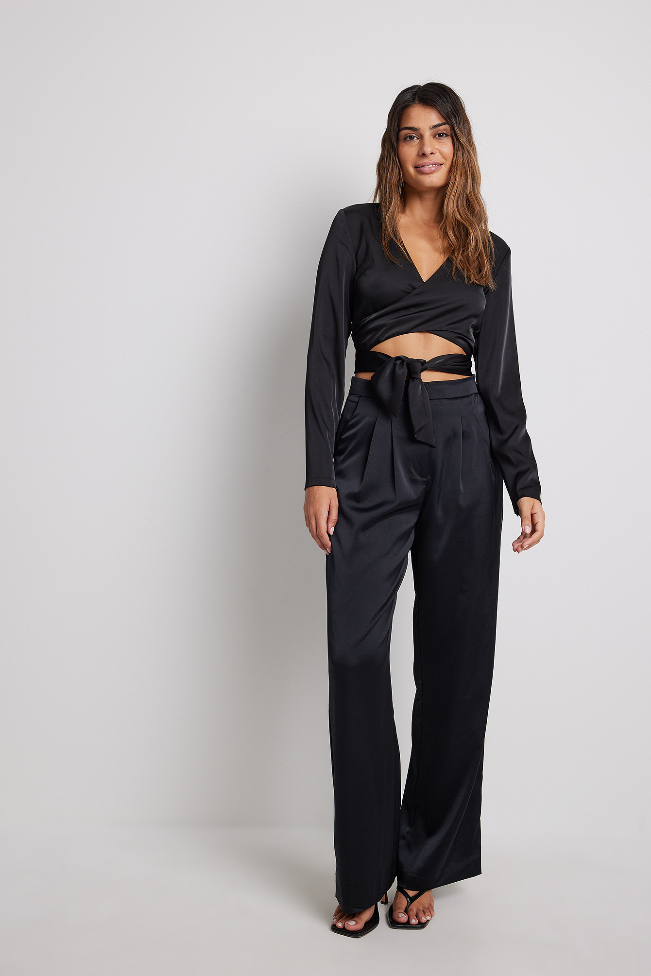 Zara Woman Wikkelblouse zwart-wit volledige print casual uitstraling Mode Blouses Wikkelblouses 