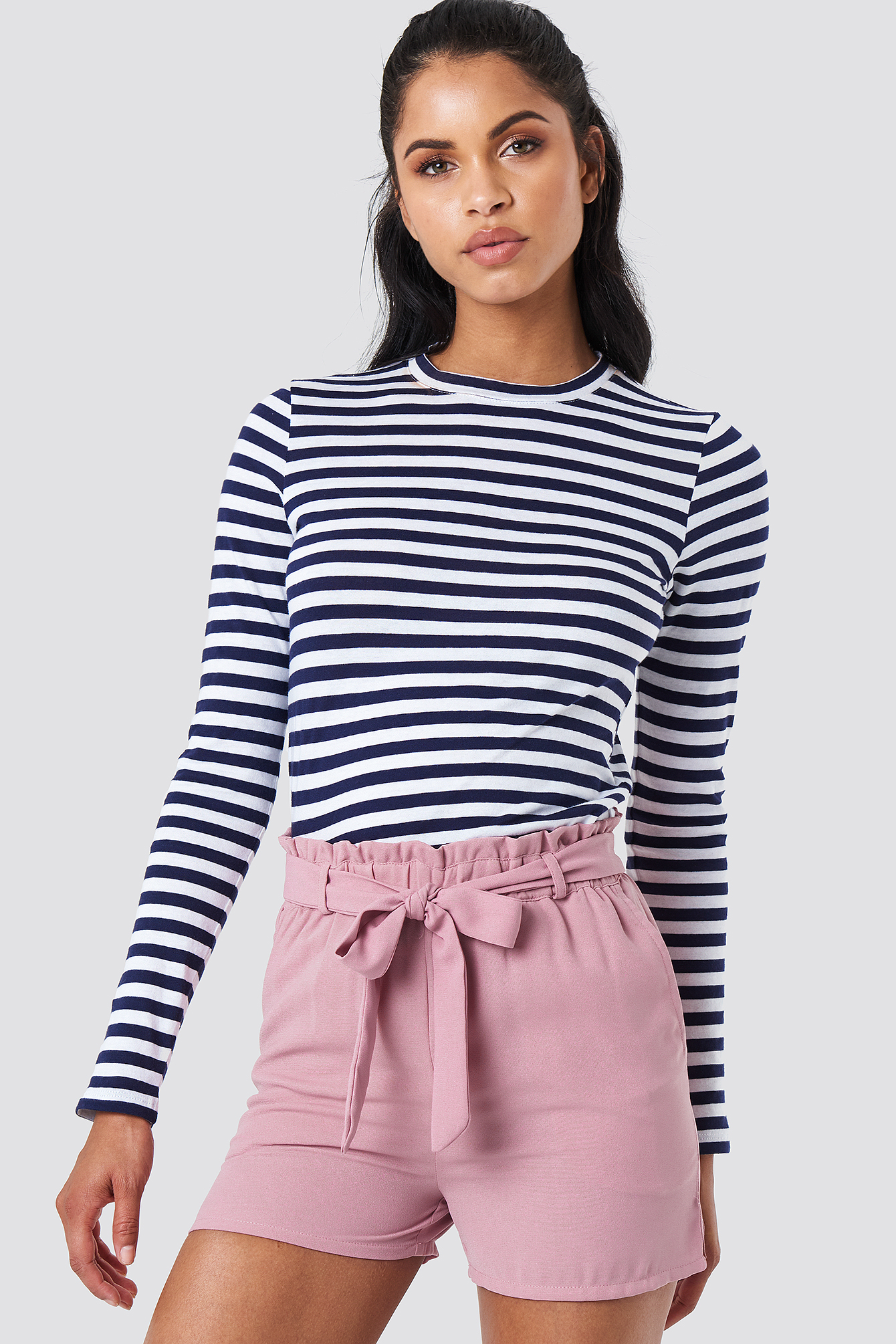 Tied Waist Shorts Dusty Pink