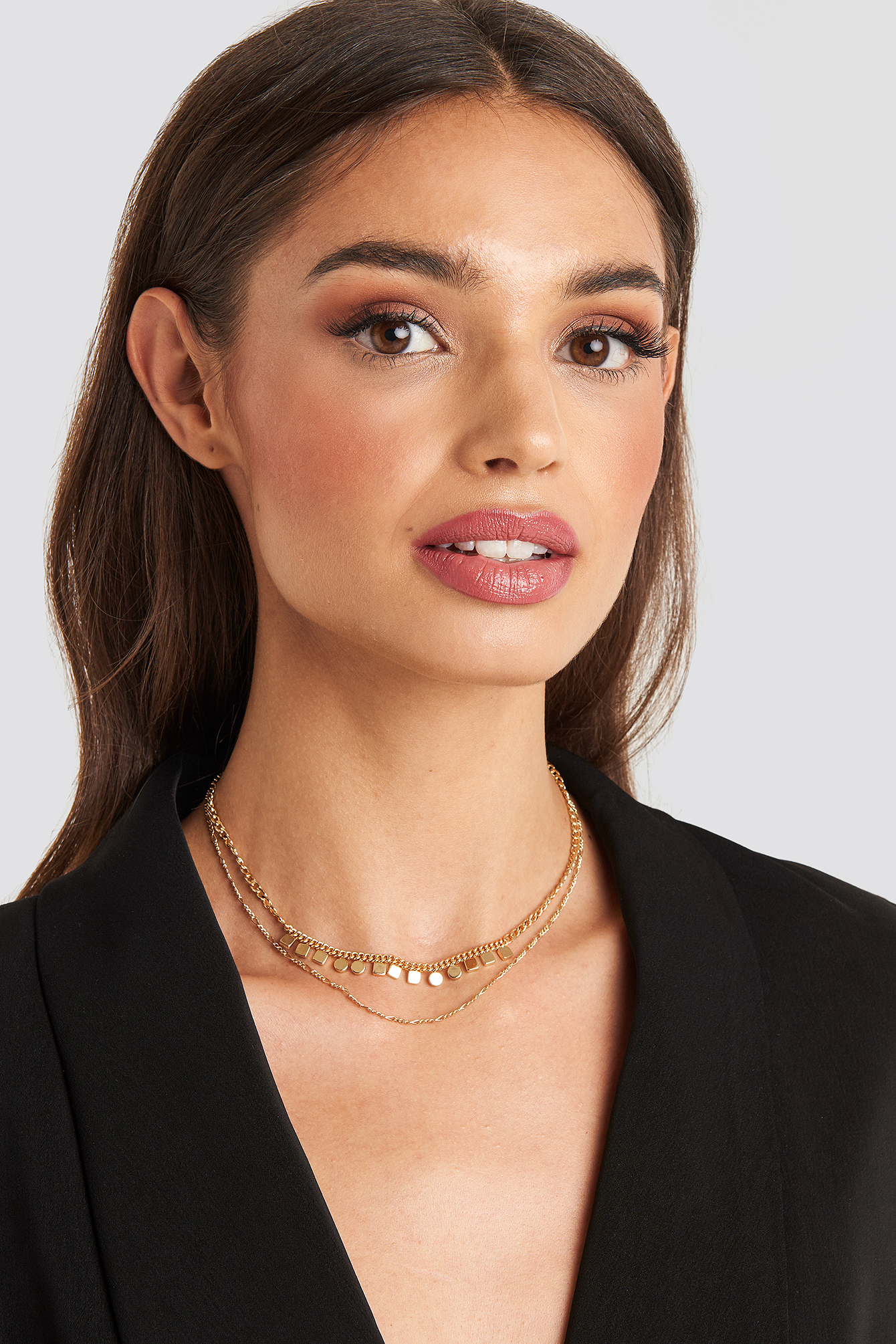 Tiny Pendant Double Necklace Goud