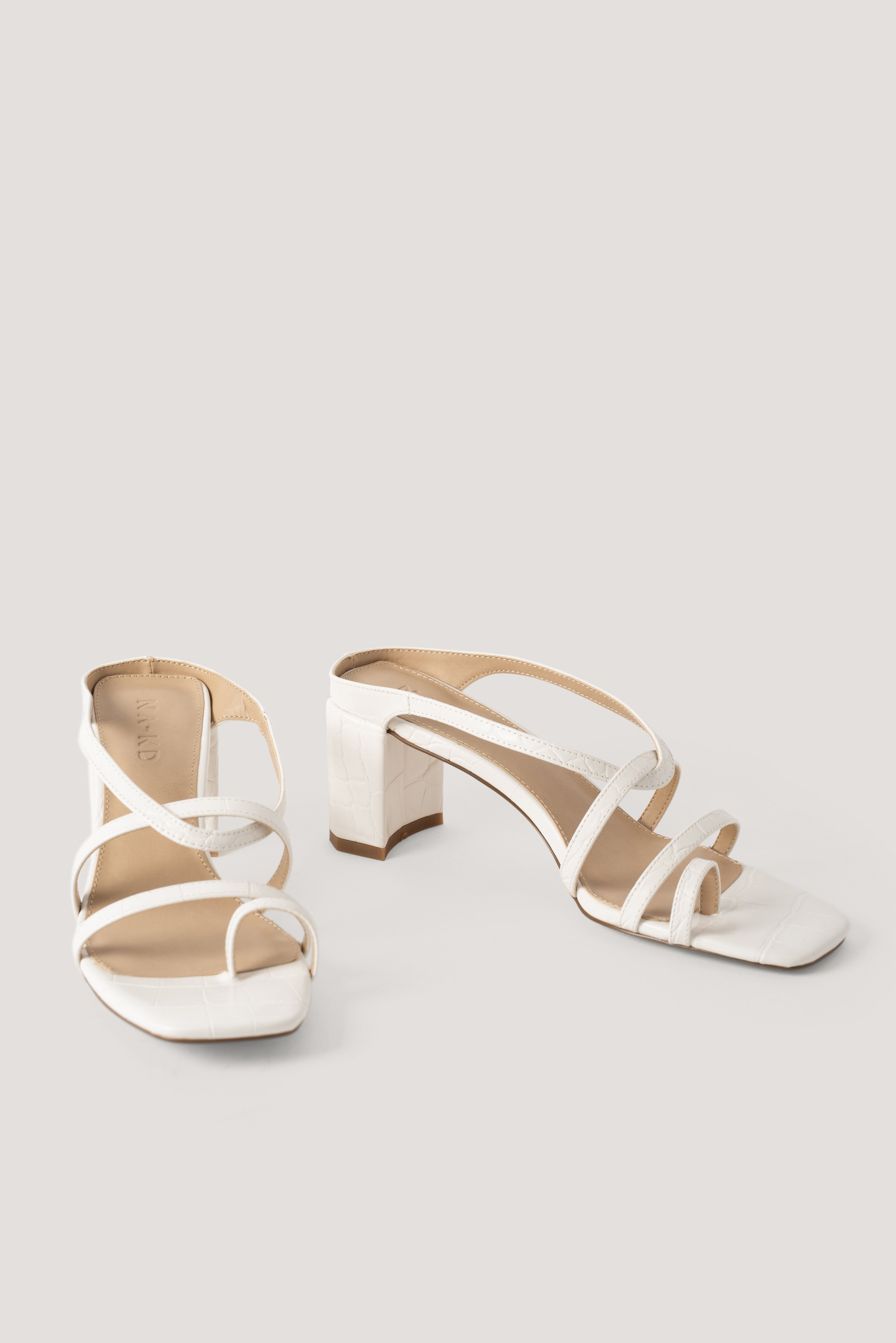 na-kd shoes -  Sandale Mit Hohem Absatz - White