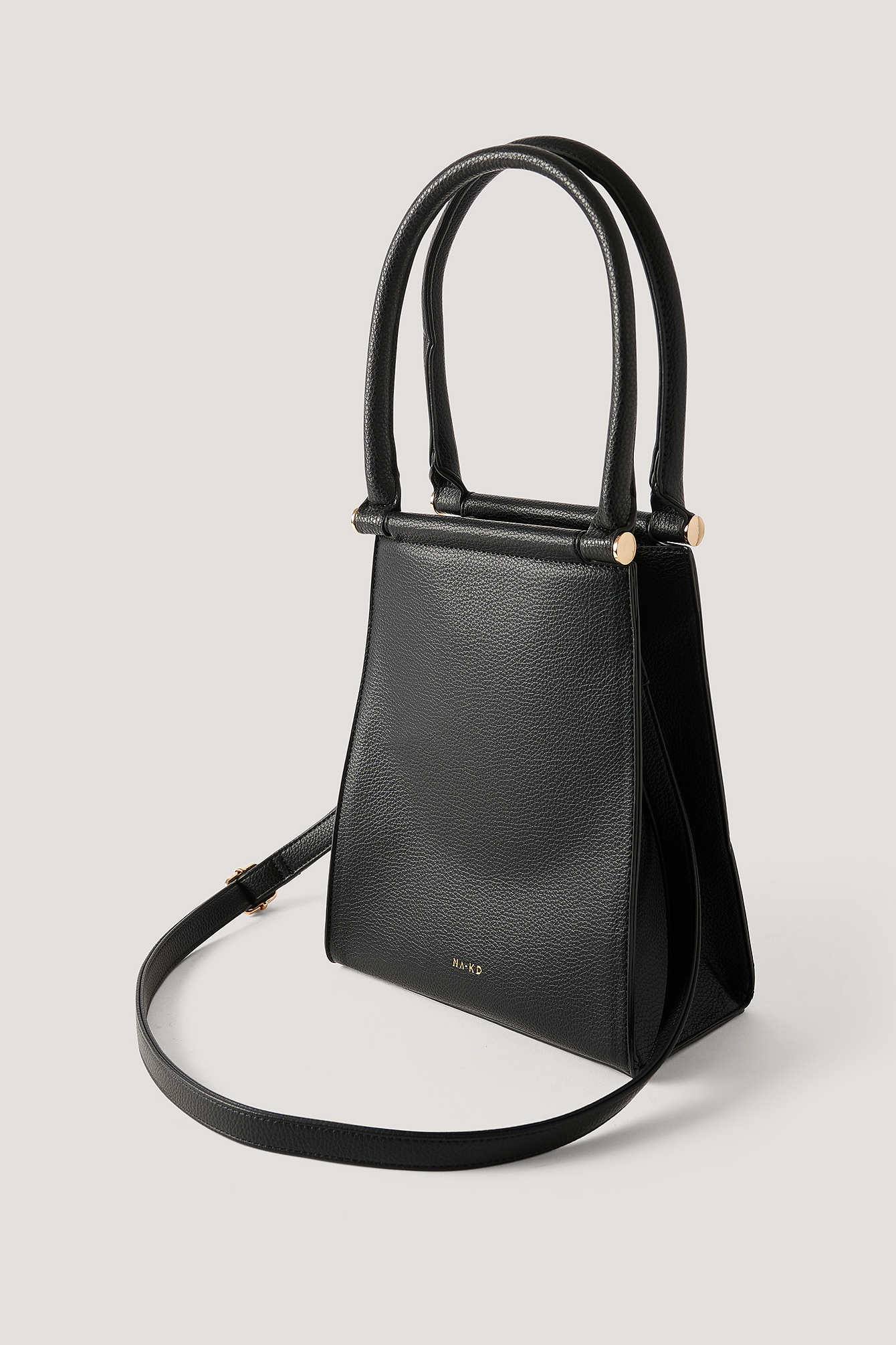 Top Handle Trapeze Bag Black