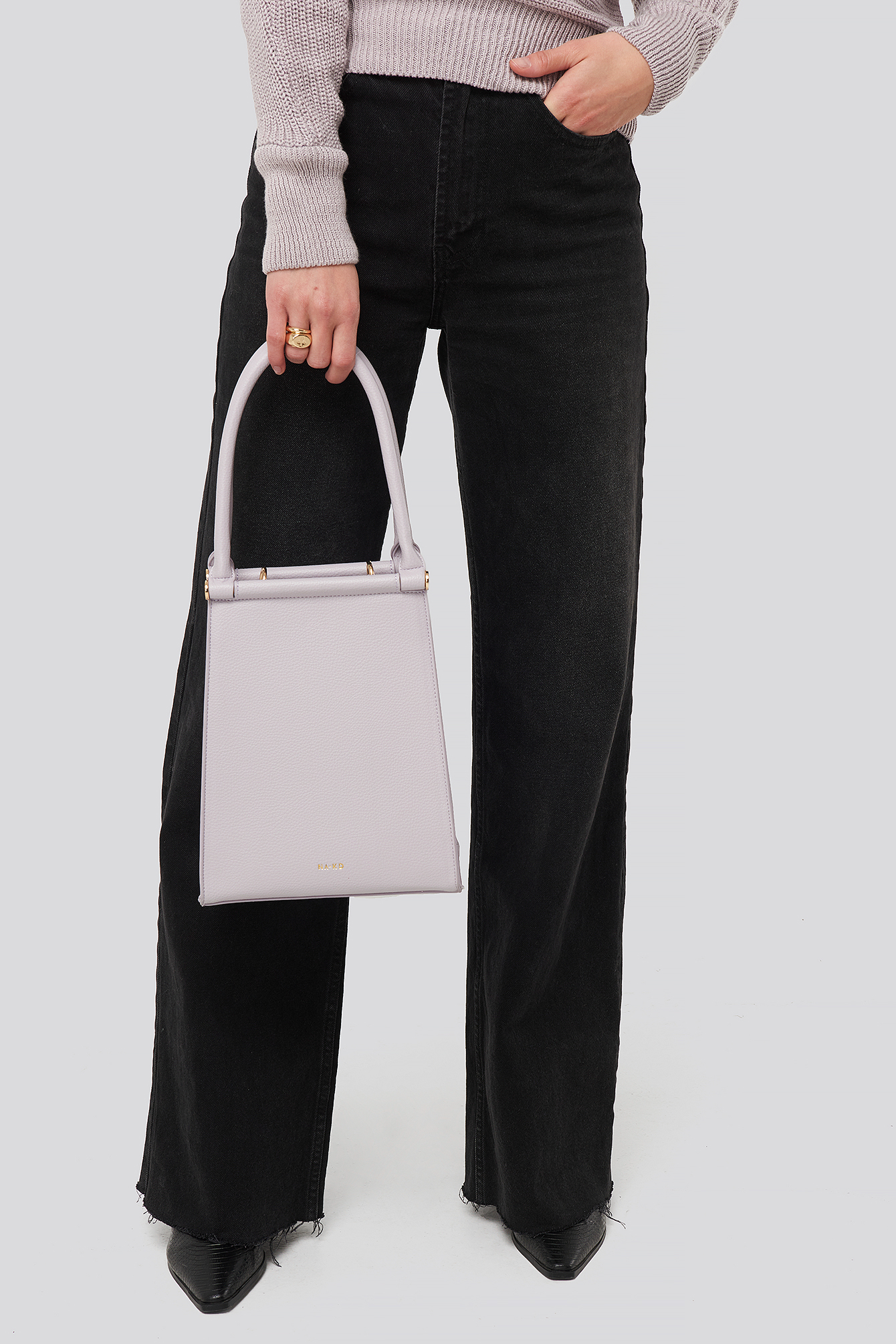 Top Handle Trapeze Bag Purple