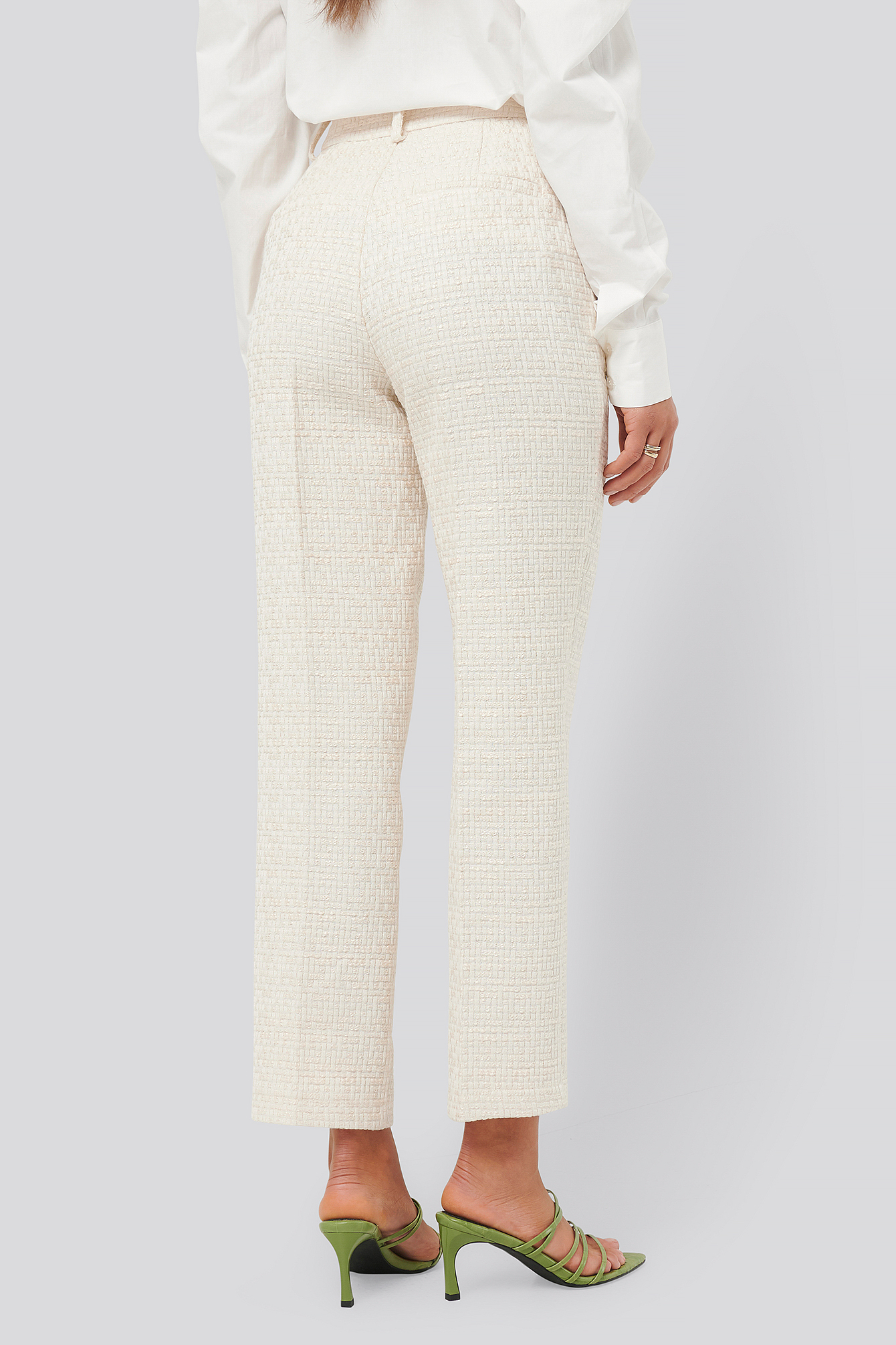 Tweed Suit Pants Beige
