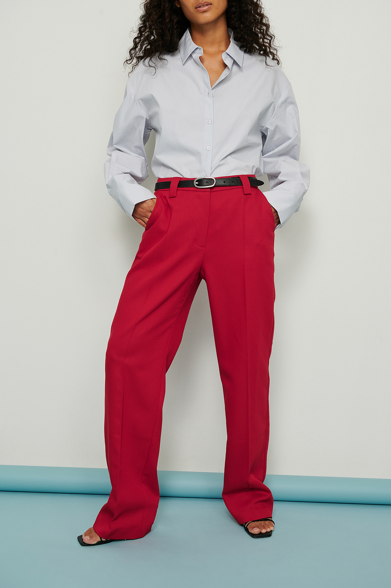Womens Red Wide Leg Trousers | na-kd.com