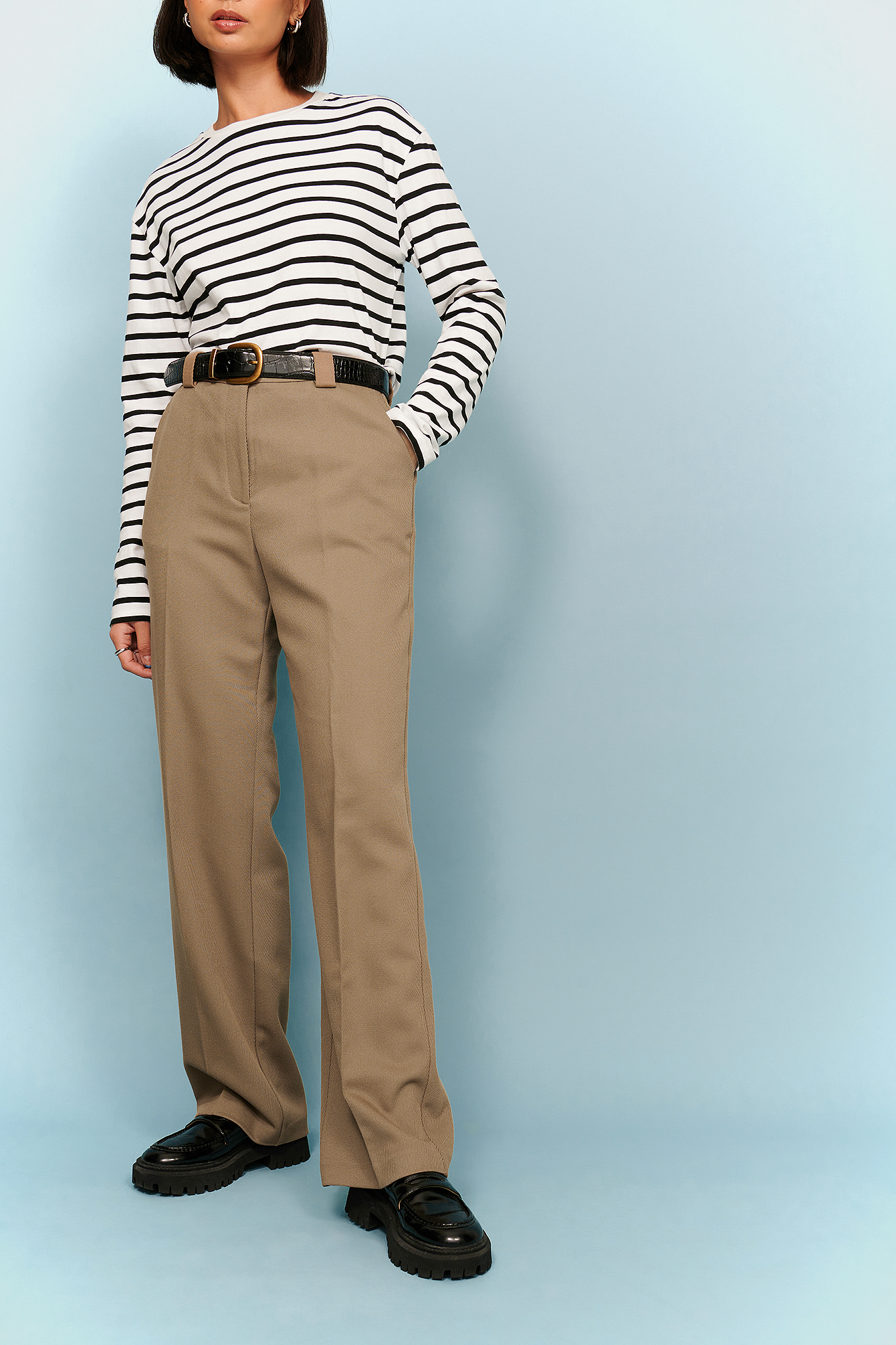Twill Suit Pants Brown | na-kd.com