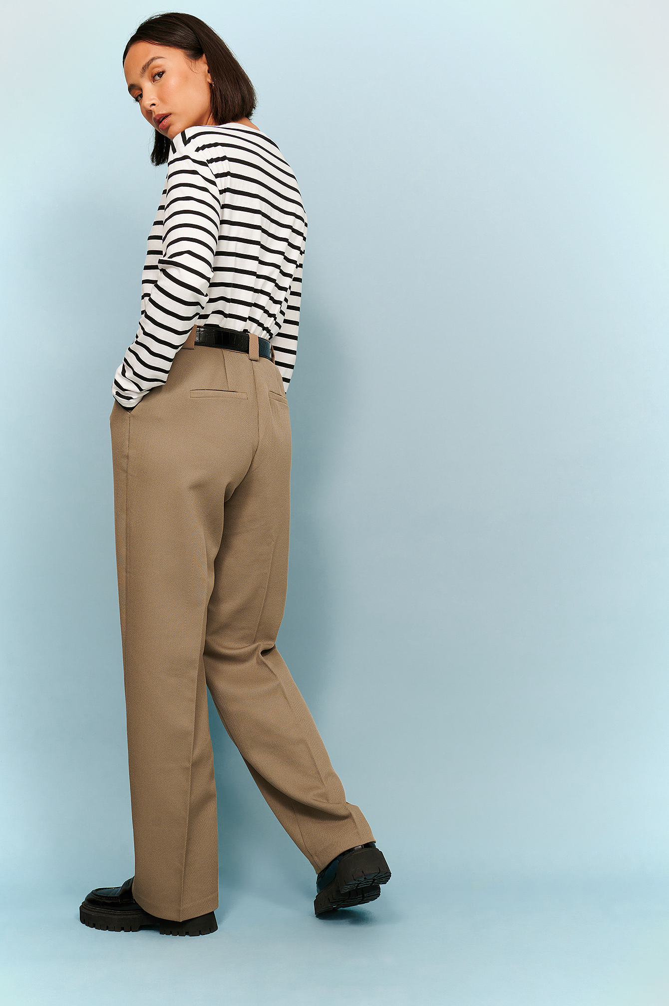 Twill Suit Pants Brown | na-kd.com