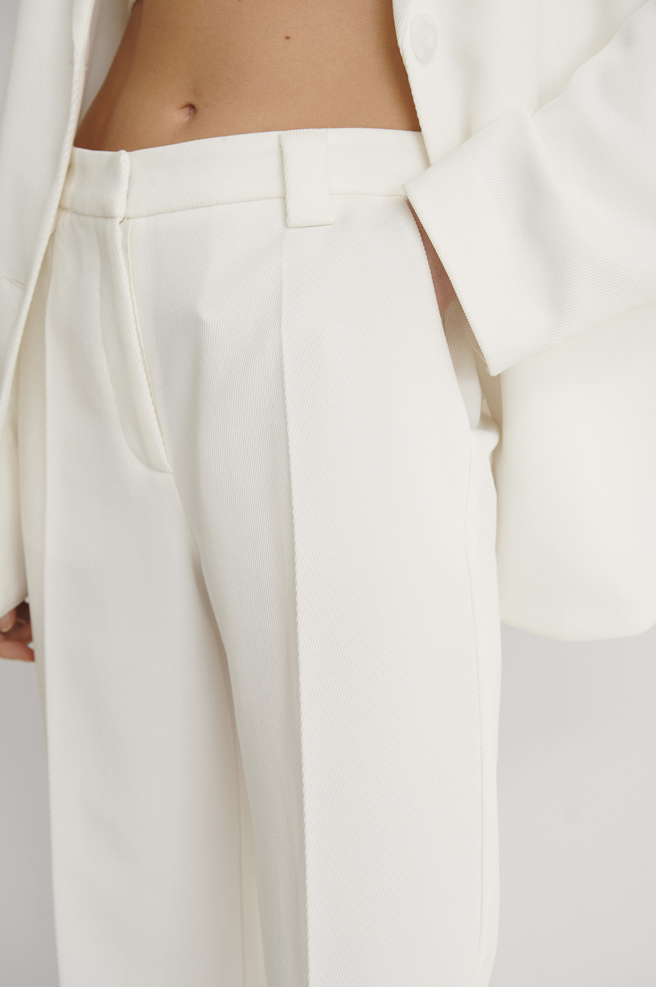 Twill Suit Pants White | na-kd.com